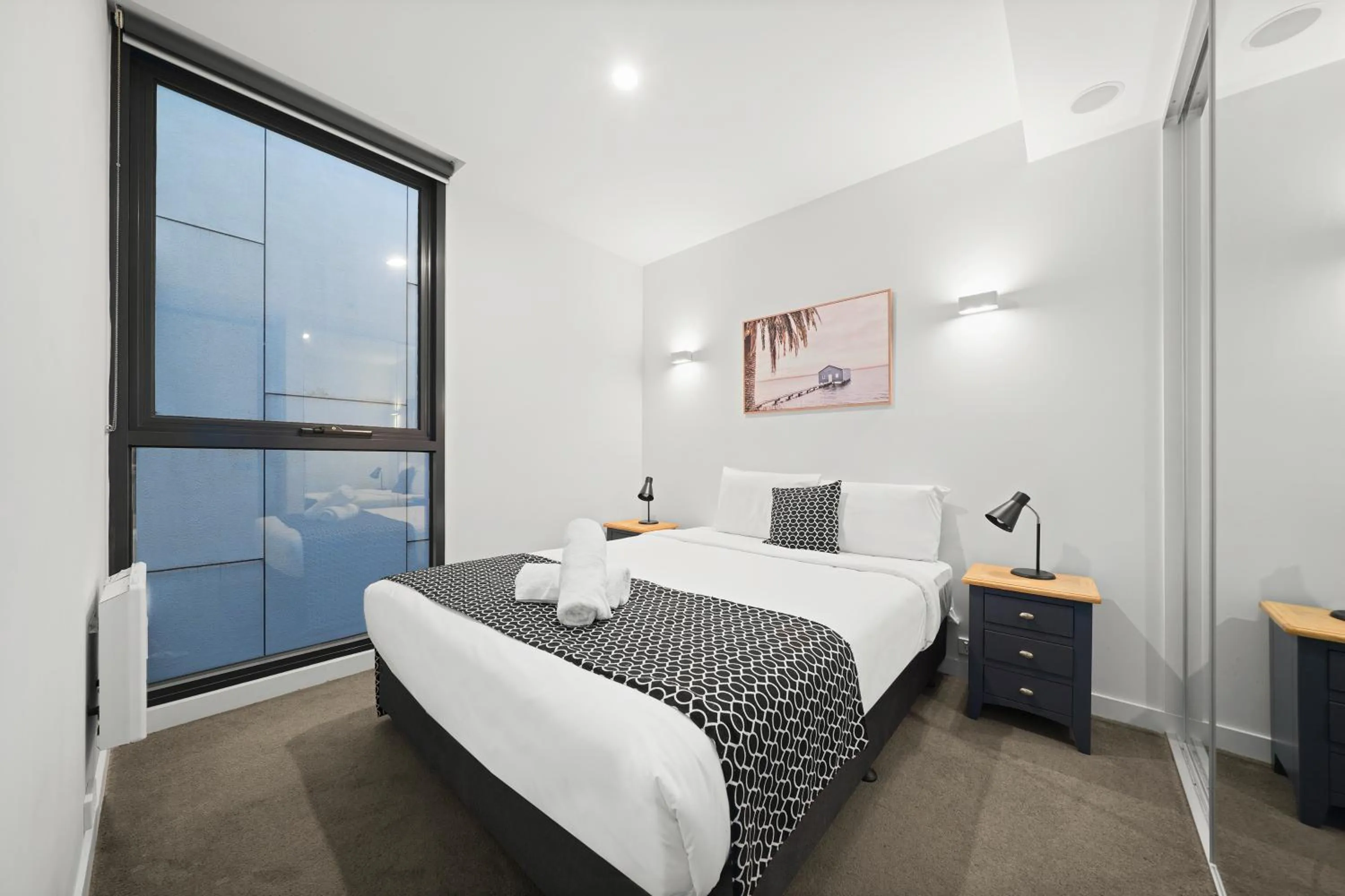 Bed in Flinders Street Apartments Melbourne CBD