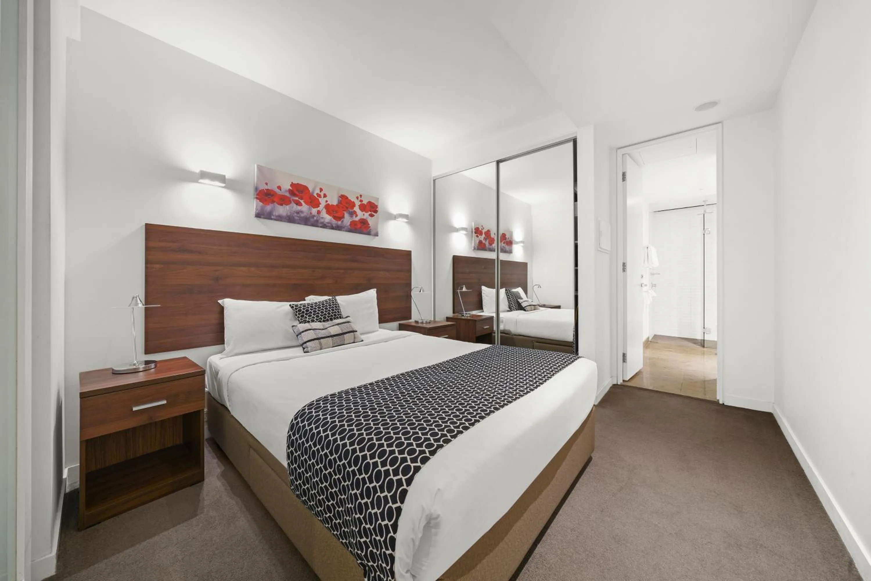 Bedroom, Bed in Flinders Street Apartments Melbourne CBD