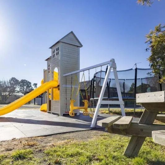 Children play ground in Rangiora Eco Holiday Park