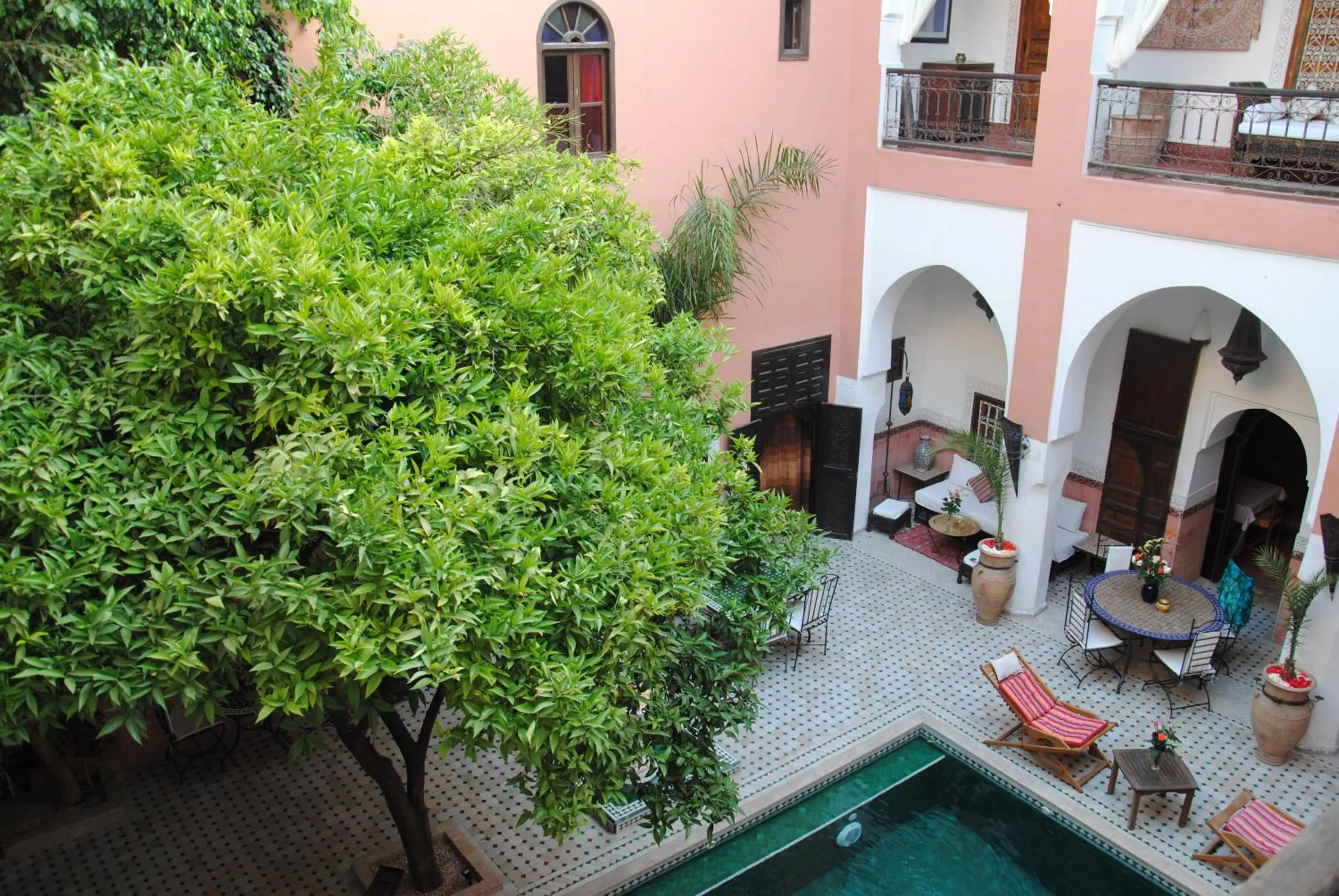Bird's eye view in Riad Barroko