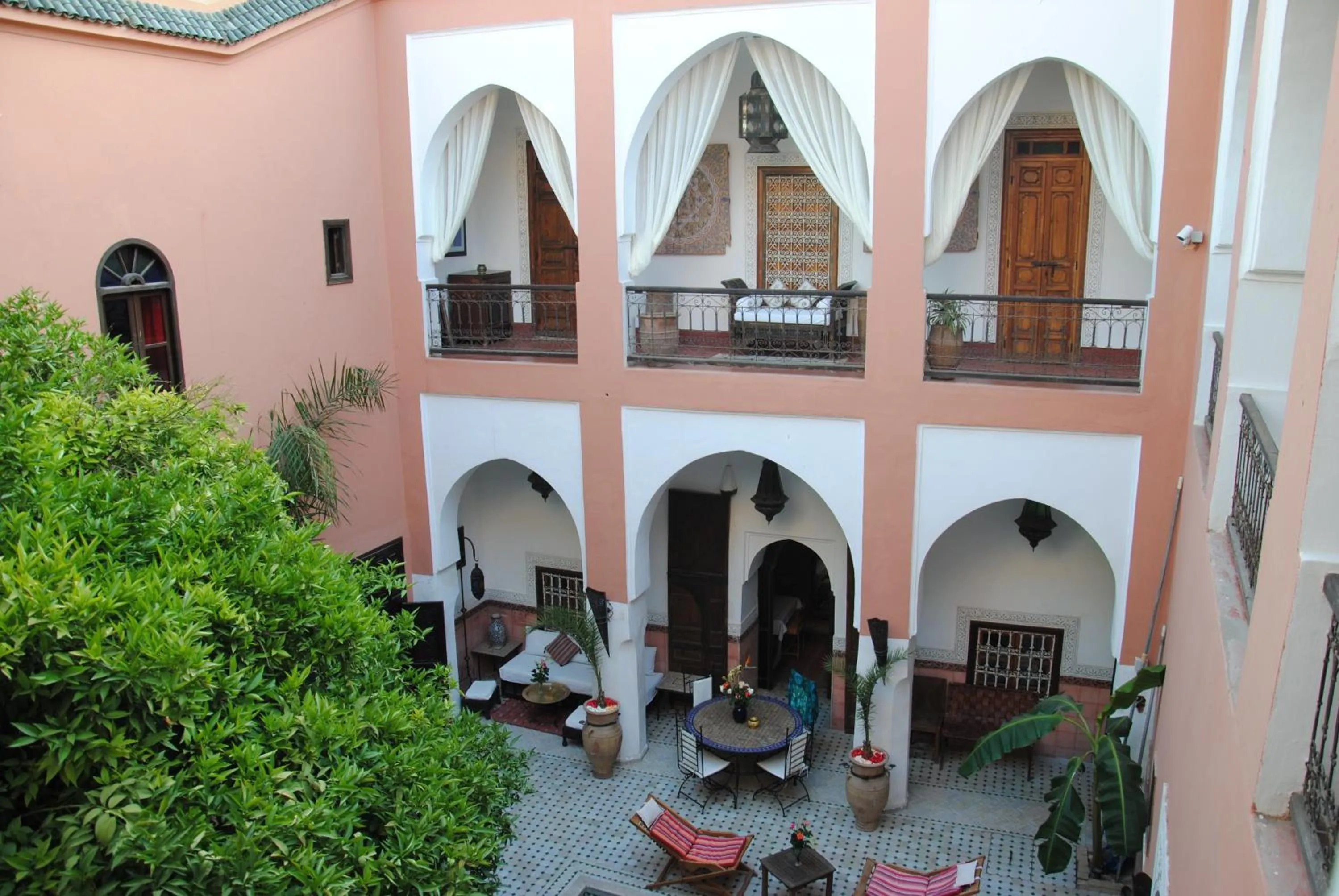 Bird's eye view in Riad Barroko