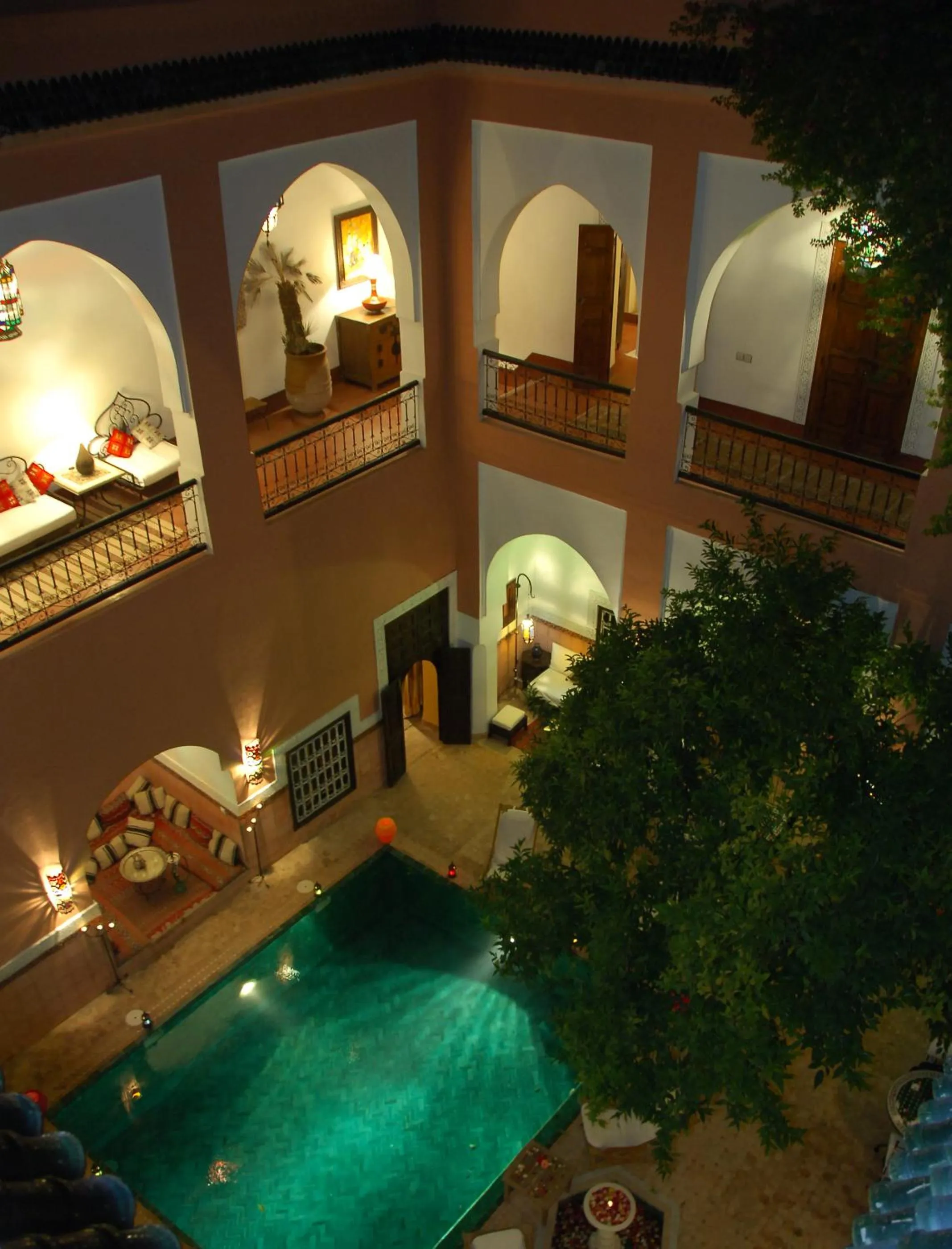 Bird's eye view in Riad Barroko