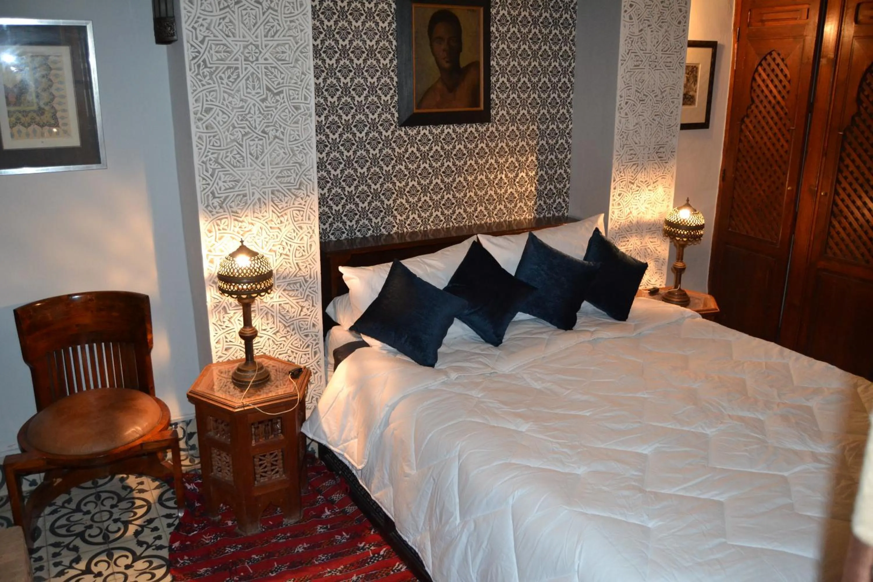 Bed in Riad Barroko