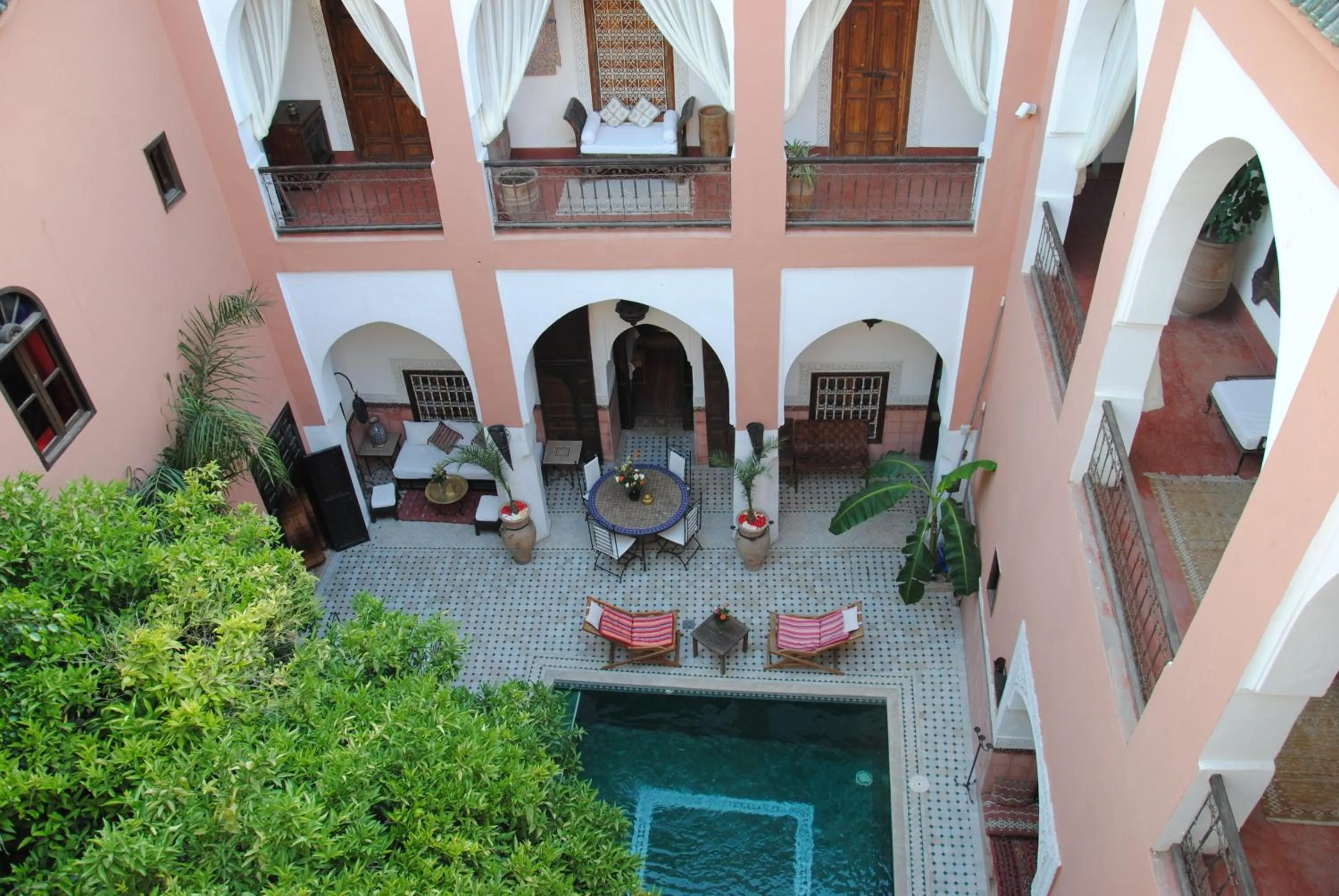Bird's eye view in Riad Barroko