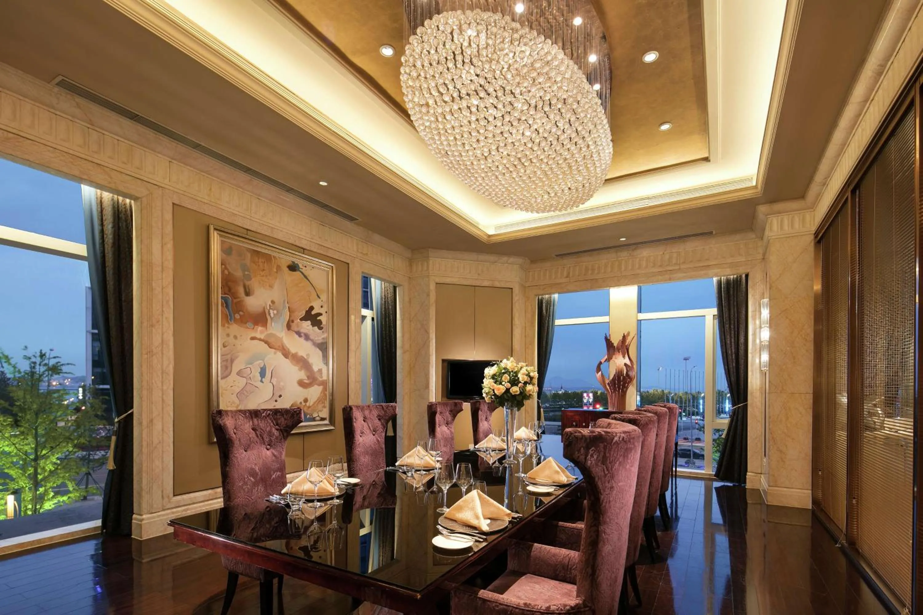Dining area in Conrad Dalian