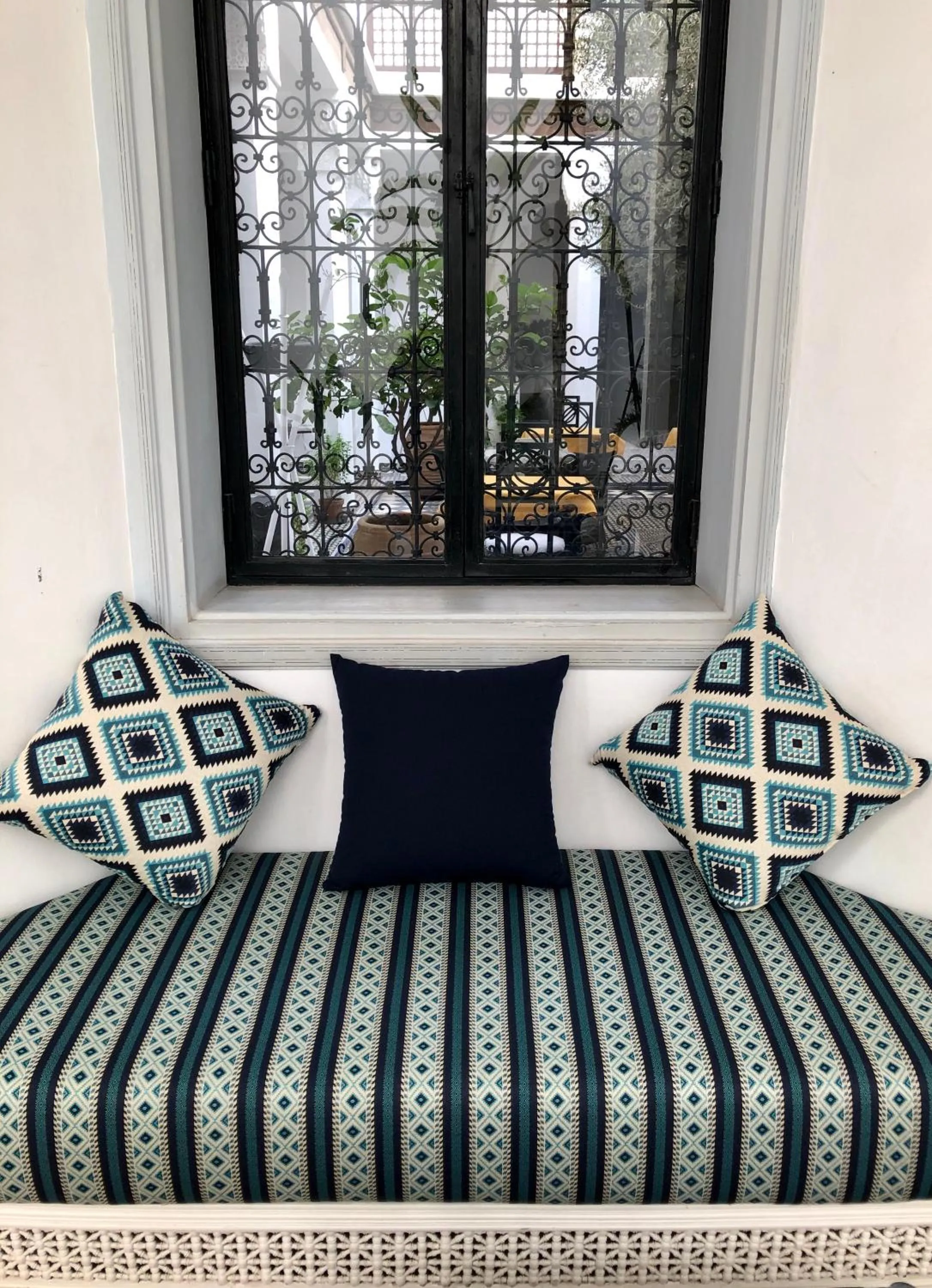 Patio, Bed in Riad Bellamane Marrakech
