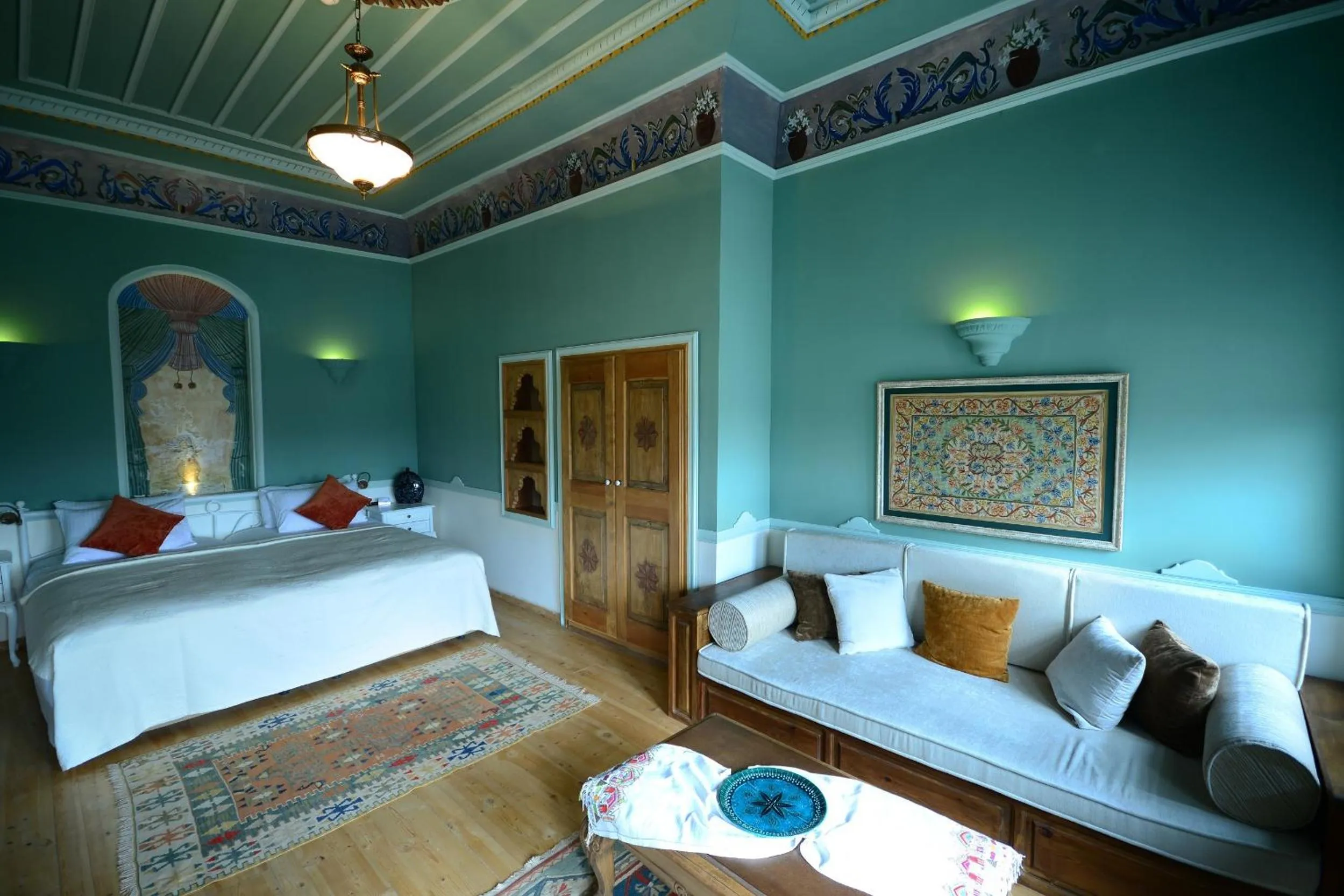 Decorative detail, Bed in Fresco Cave Suites Cappadocia