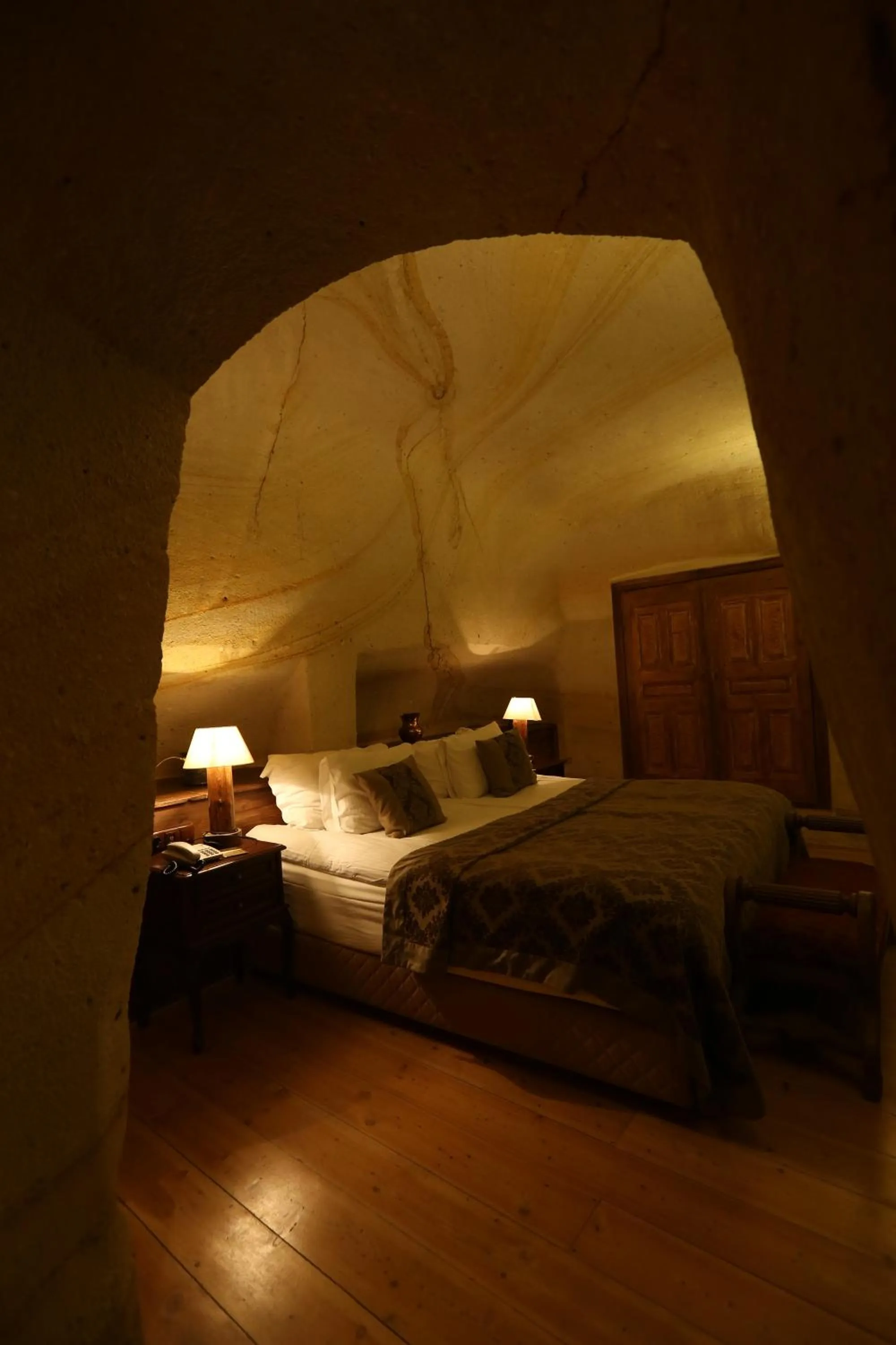 Bed in Fresco Cave Suites Cappadocia