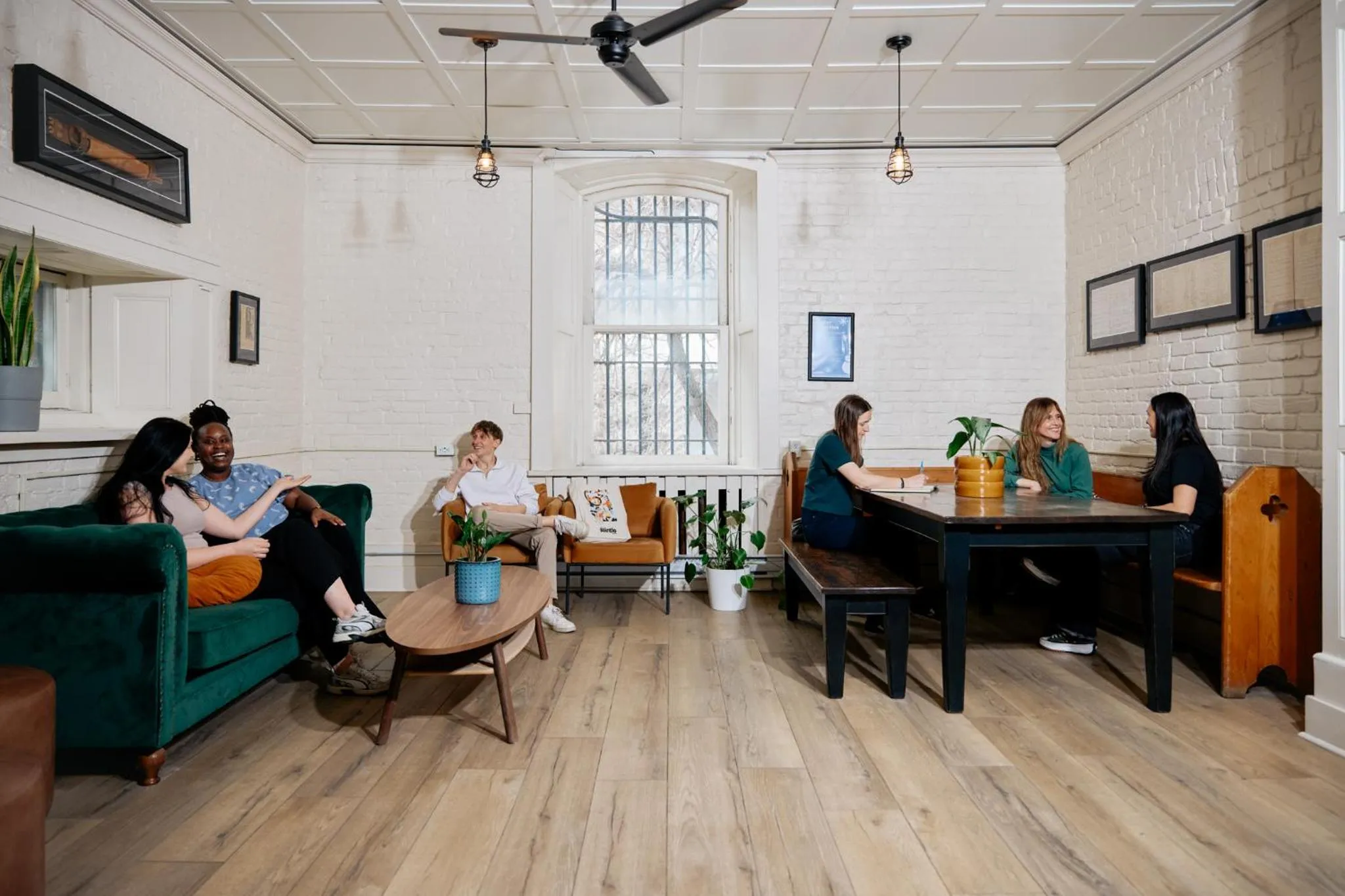 Living room in Saintlo Ottawa Jail Hostel