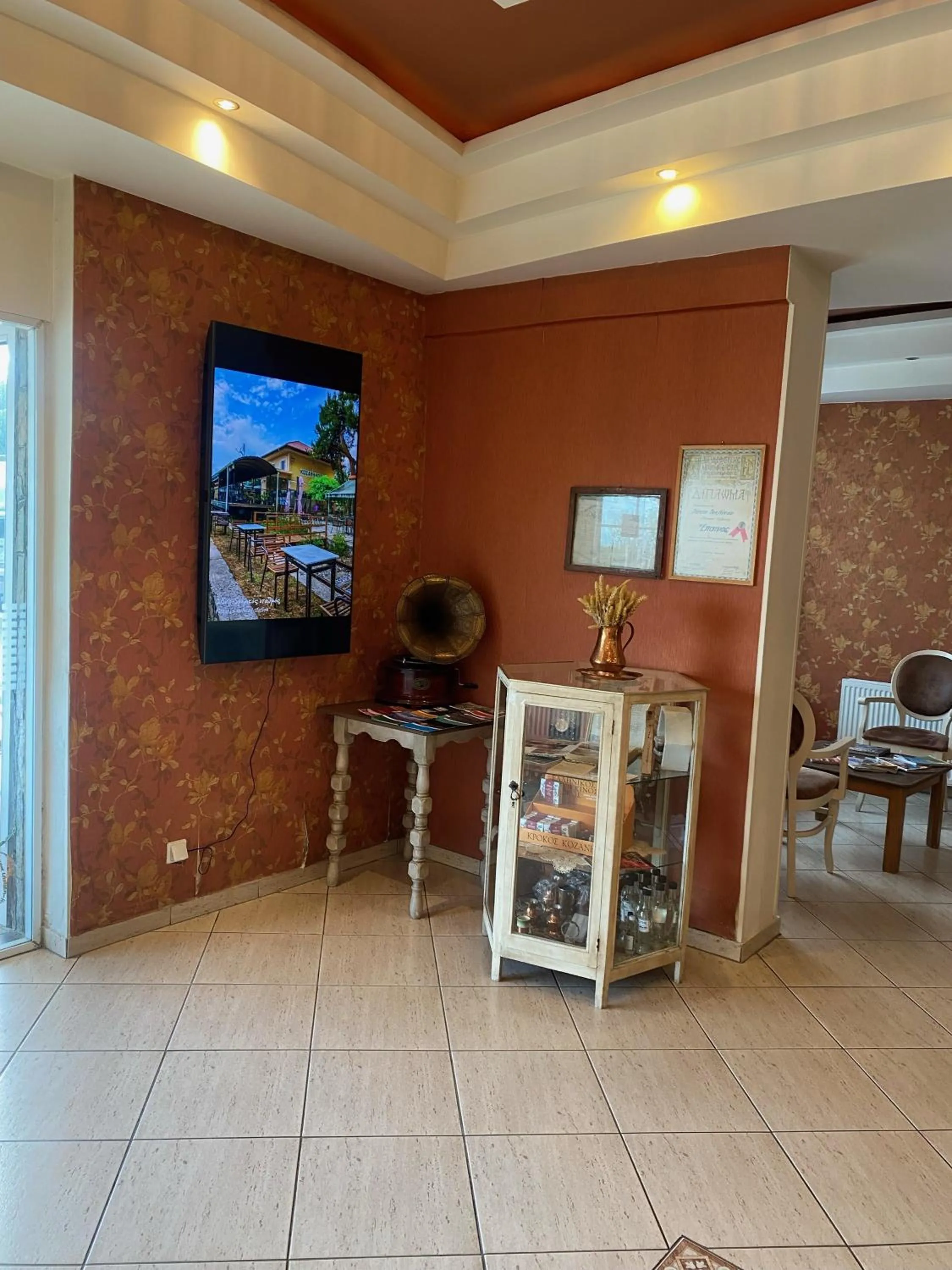 Lobby or reception in Tselikas Hotel