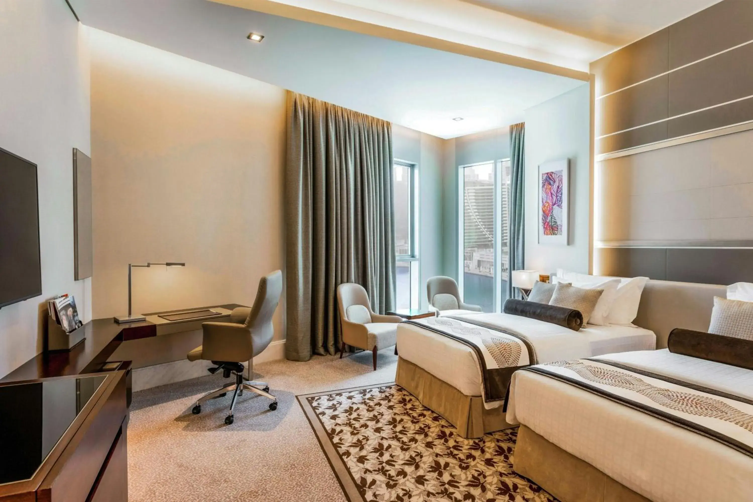 Deluxe Twin Room with Bay View (Complimentary Shuttle to Dubai Mall, Metro & La Mer Beach) in Grand Millennium Business Bay Deluxe Twin Room with Bay View (Complimentary Shuttle to Dubai Mall, Metro & La Mer Beach) in Grand Millennium Business Bay
