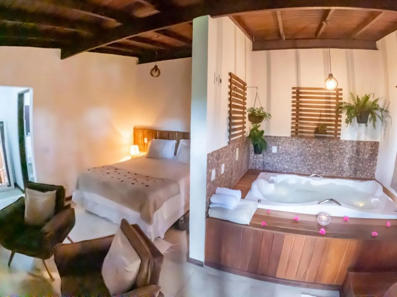 Photo of the whole room, Bed in Pousada Jardim das Montanhas