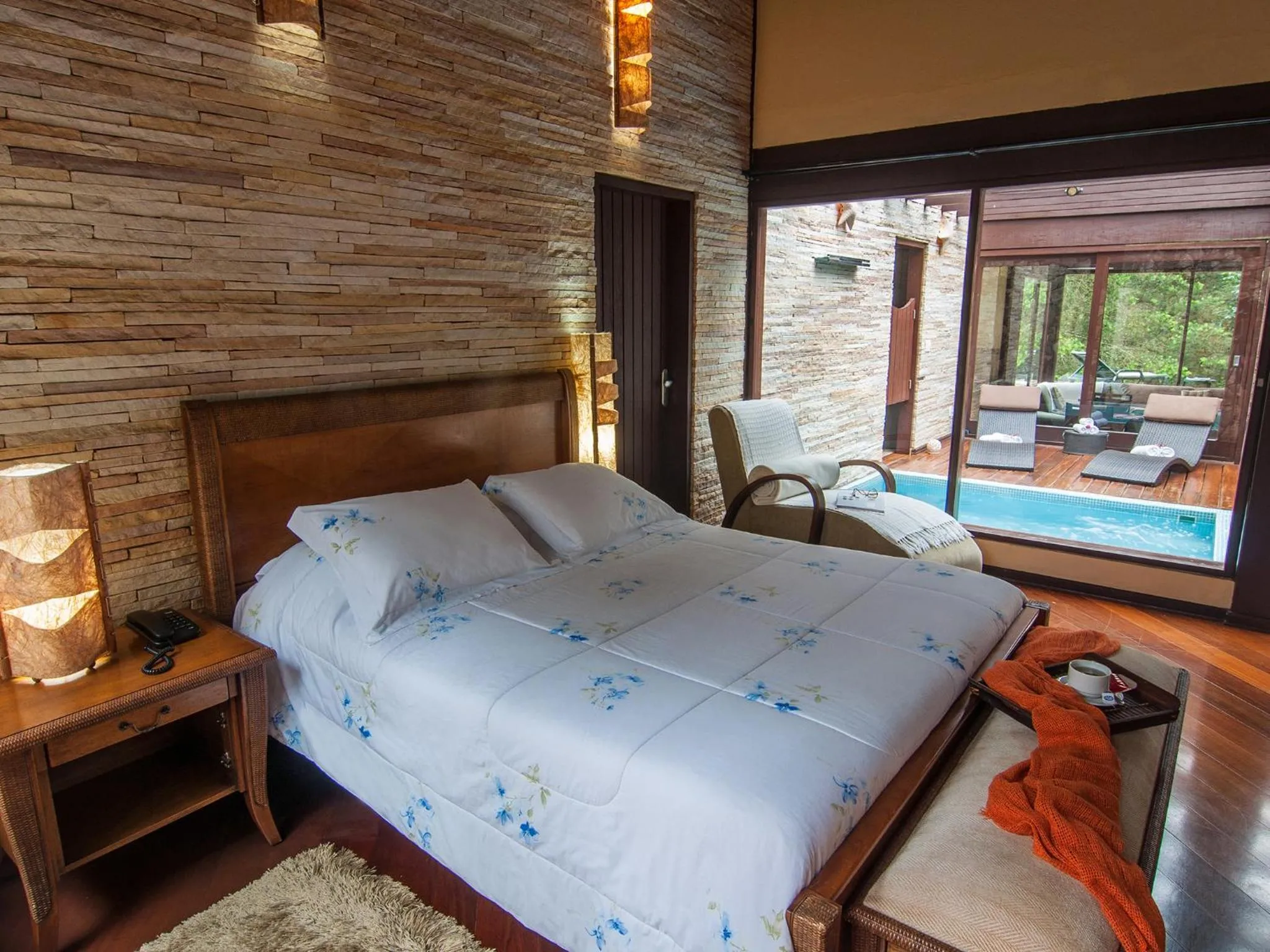 Bed in Pousada Jardim das Montanhas