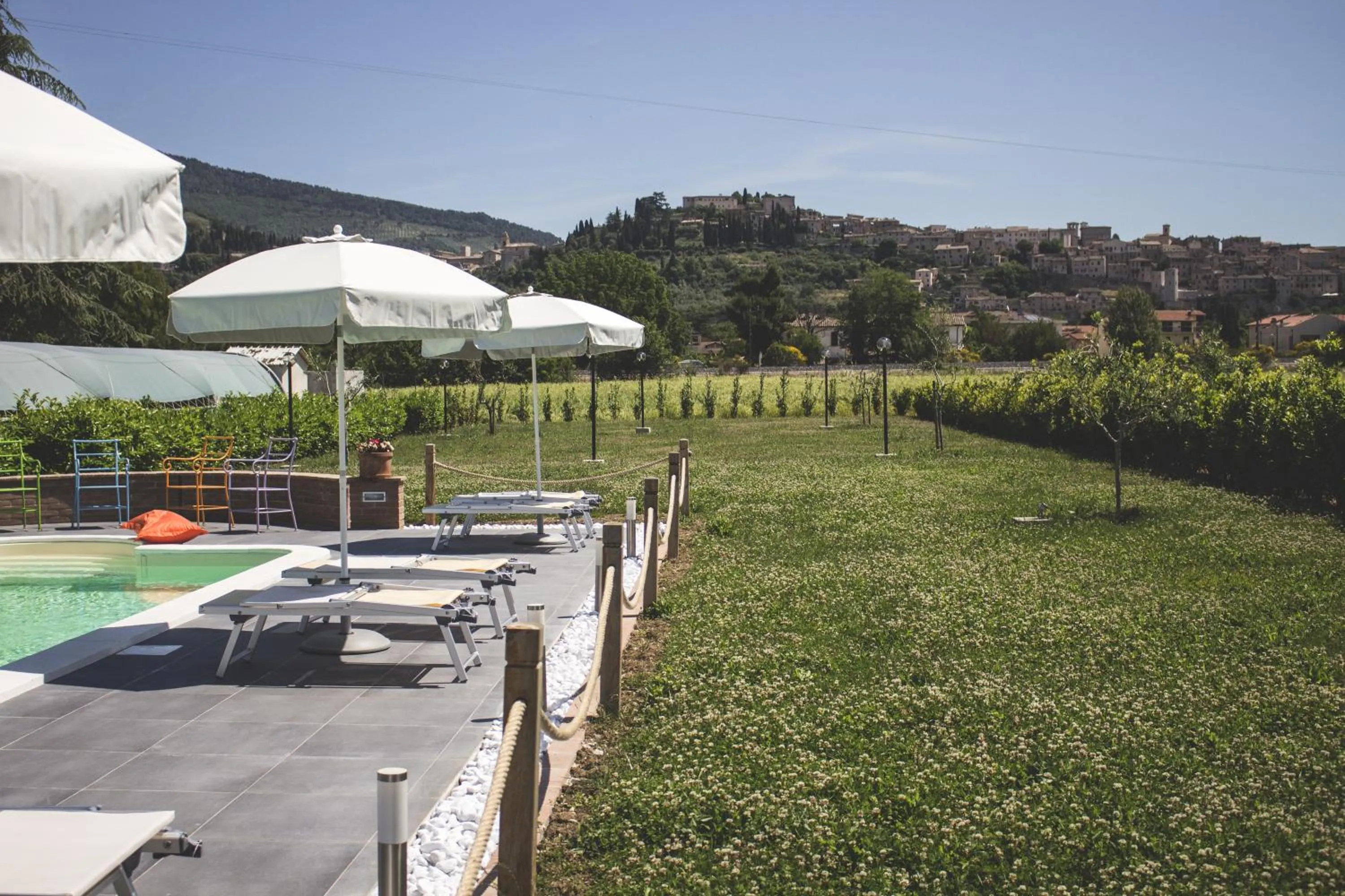 Pool view in Residence Terra Dei Santi Country House