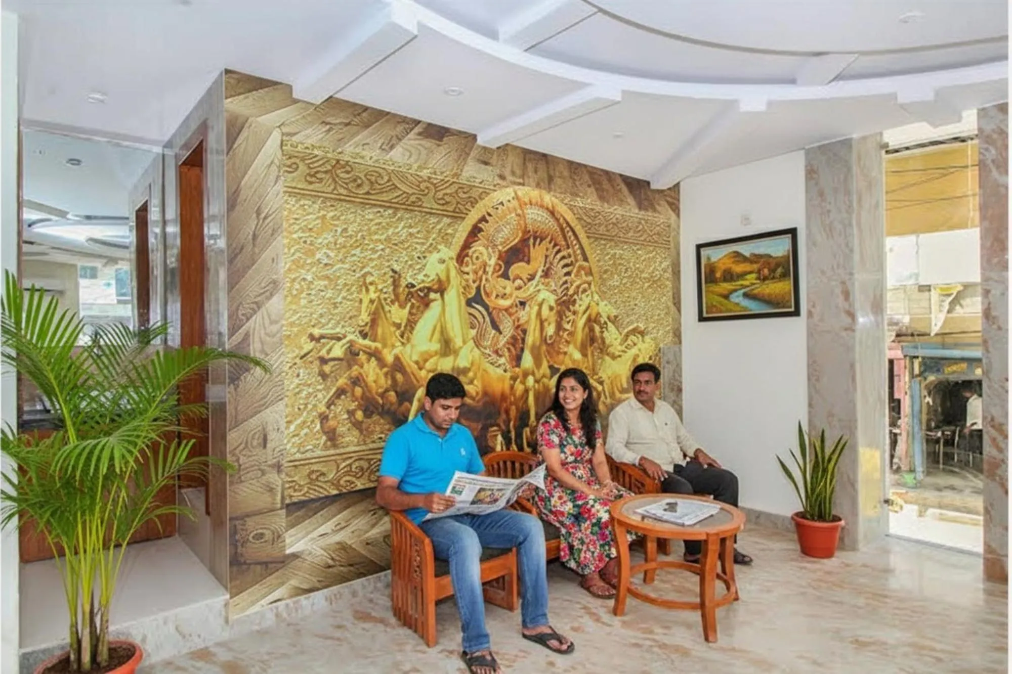 Seating area in FabHotel Aries - Nr IGI Airport New Delhi