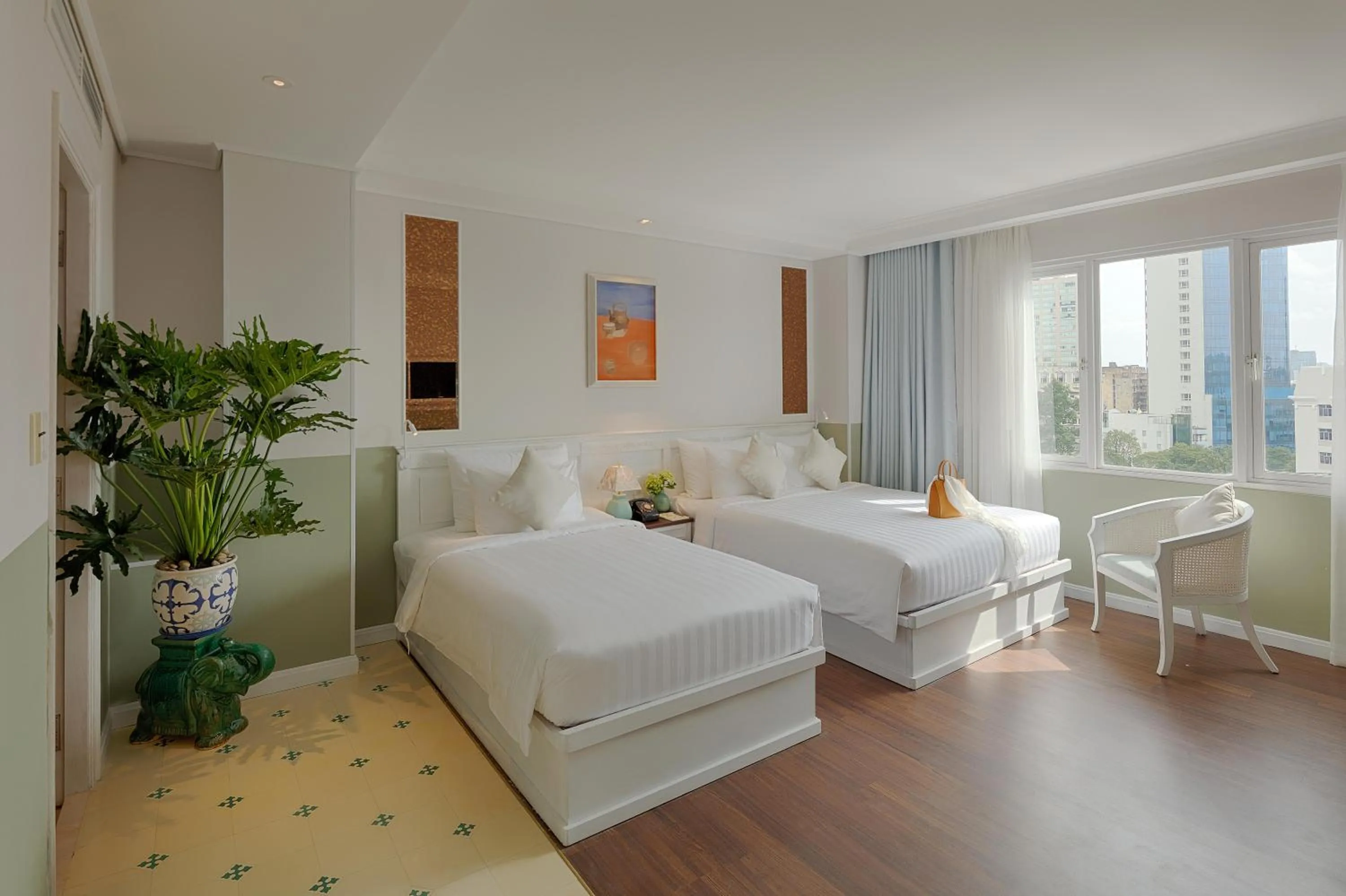 Bed in Au Lac Charner Hotel