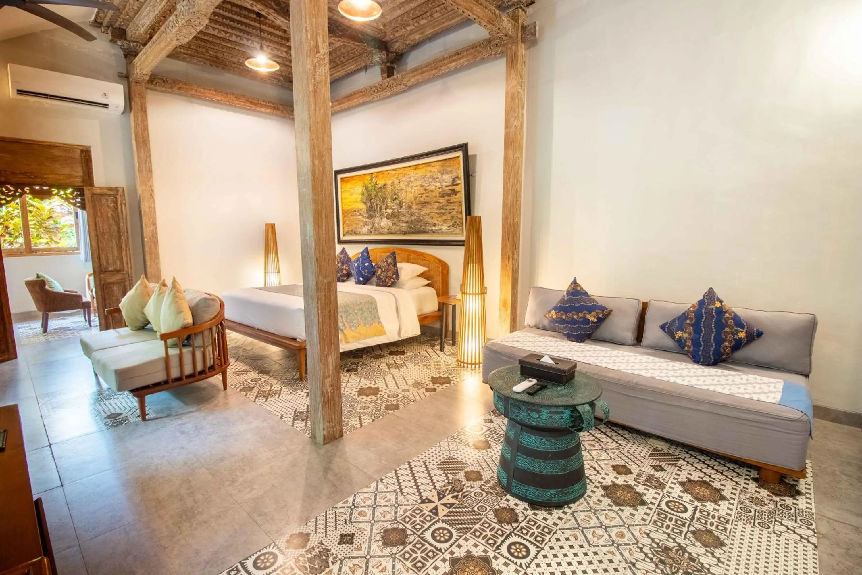 Bed in Natya Hotel Tanah Lot