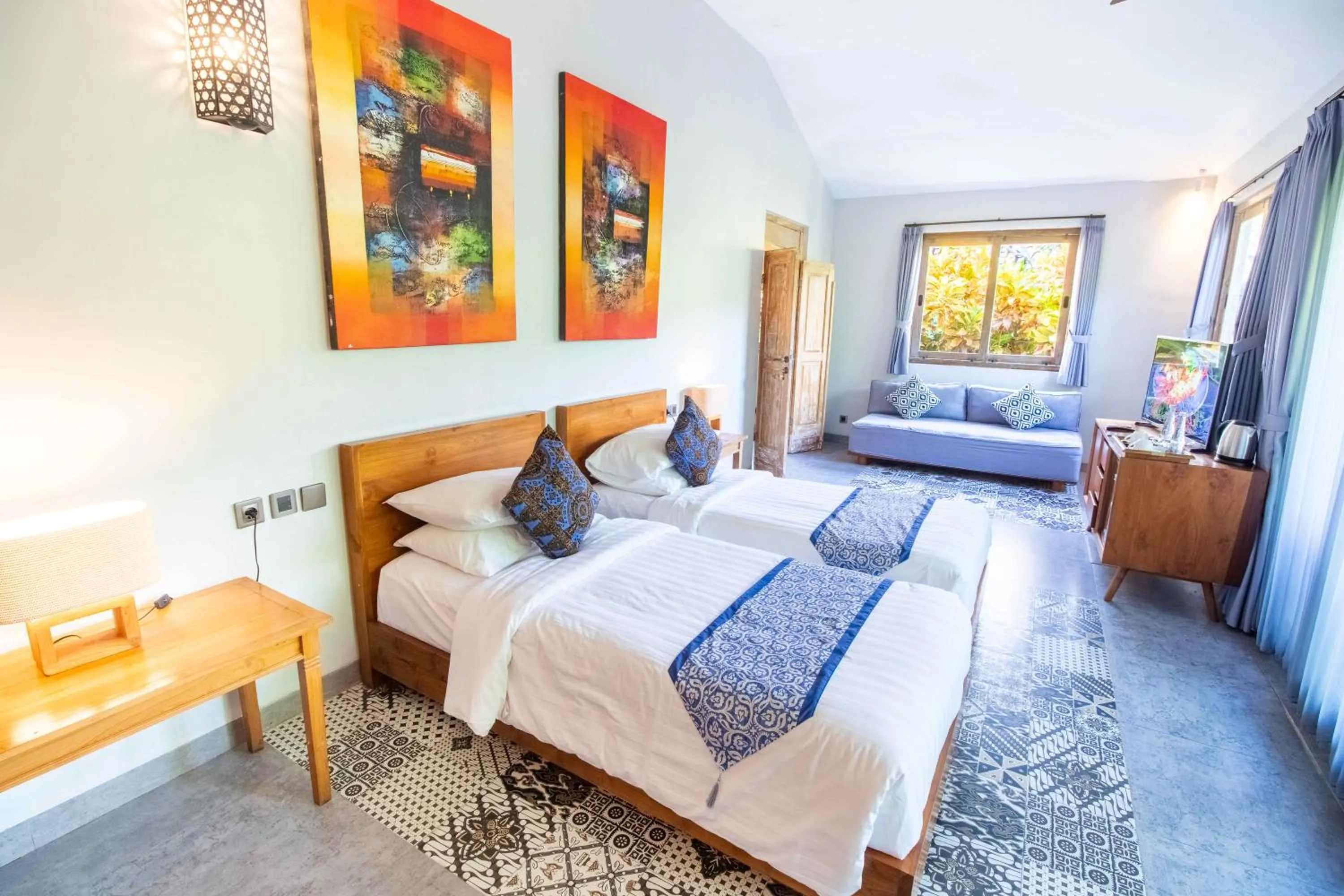 Bed in Natya Hotel Tanah Lot