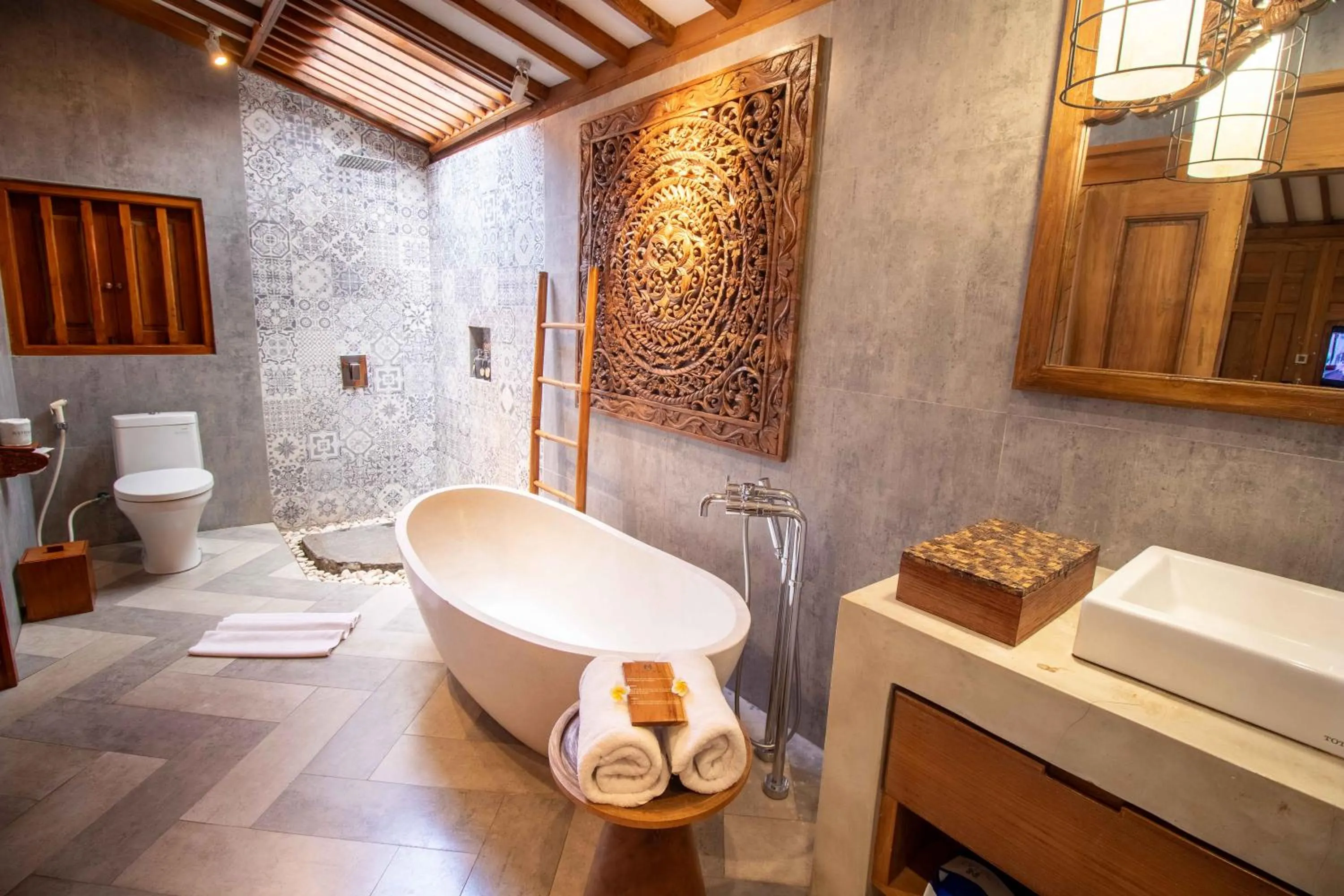 Bathroom in Natya Hotel Tanah Lot