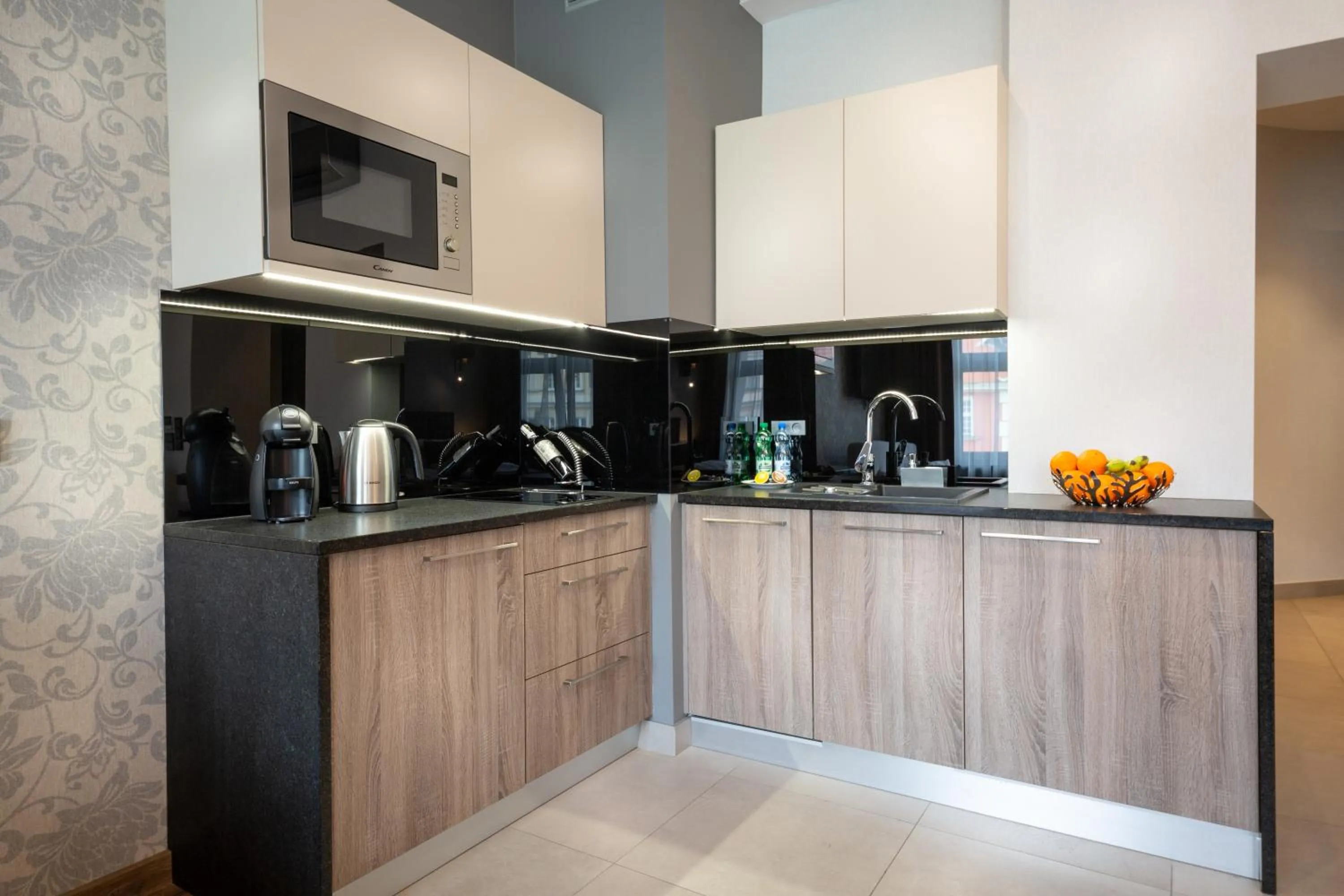 Kitchen or kitchenette in Aparthotel New Lux