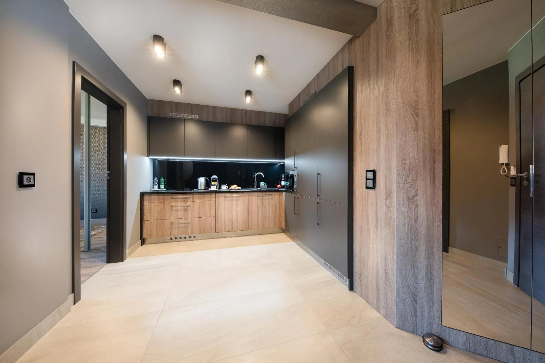 Kitchen or kitchenette in Aparthotel New Lux