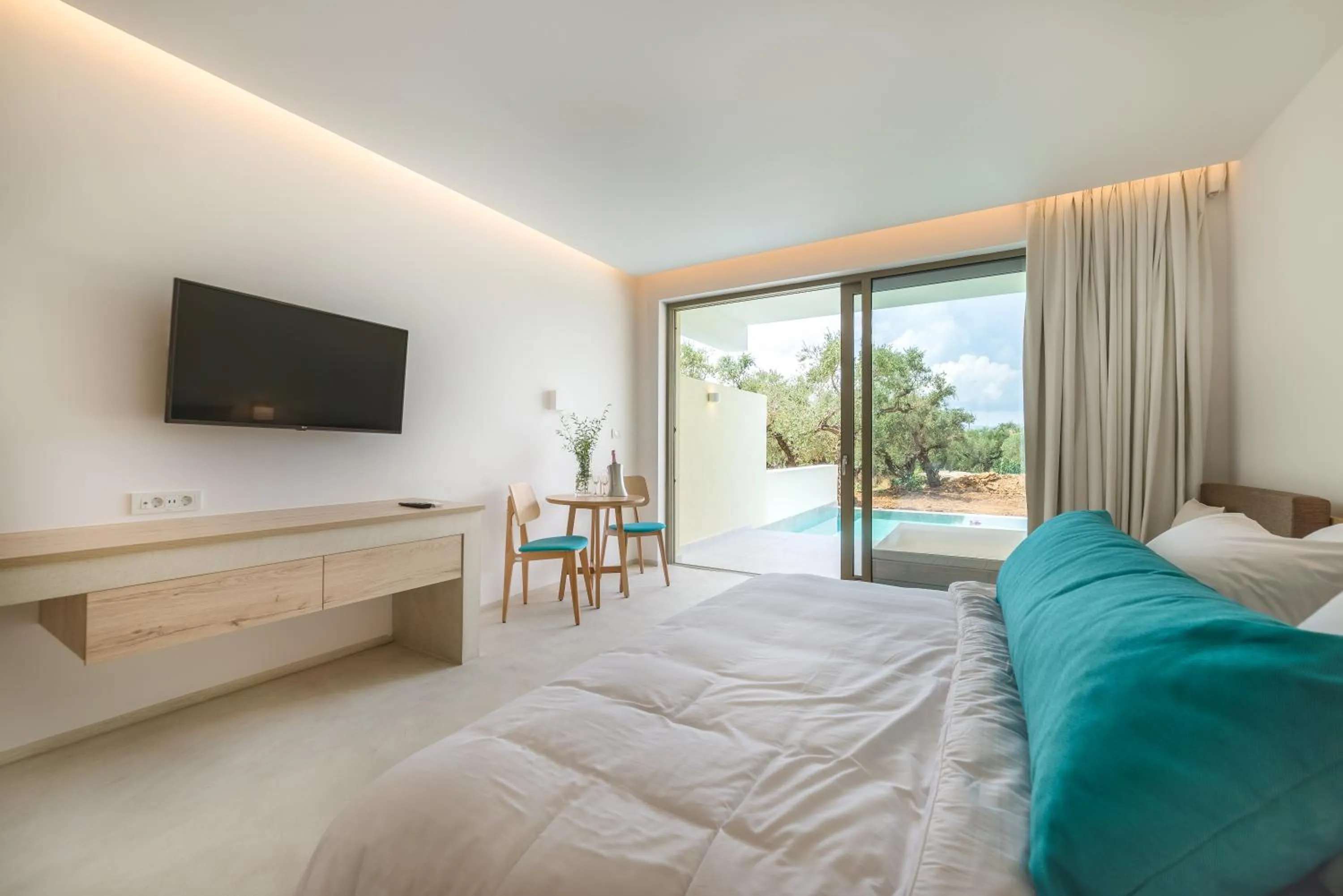 Seating area, Bed in Tsamis Zante Suites