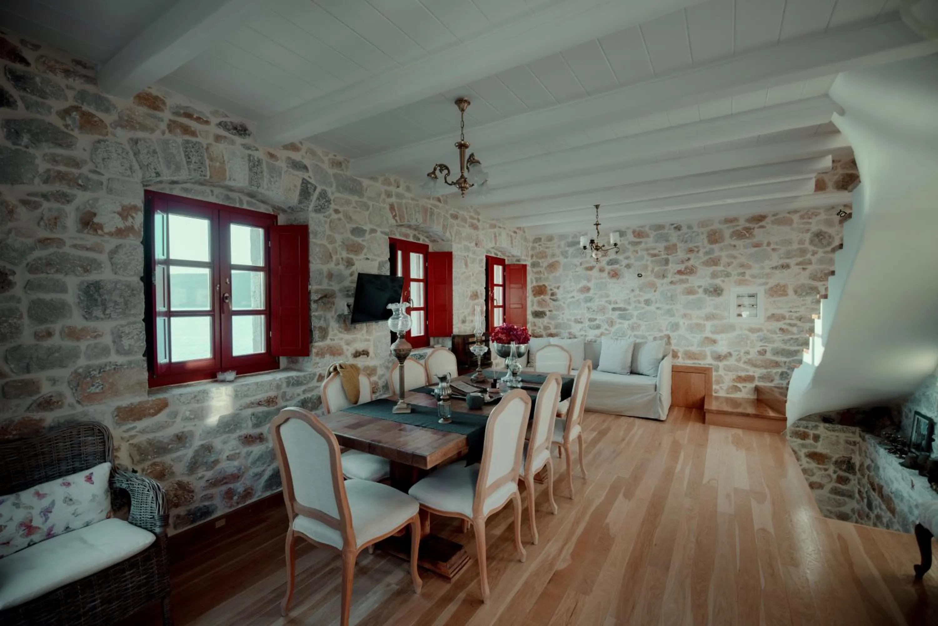 Living room in Limeni Villa