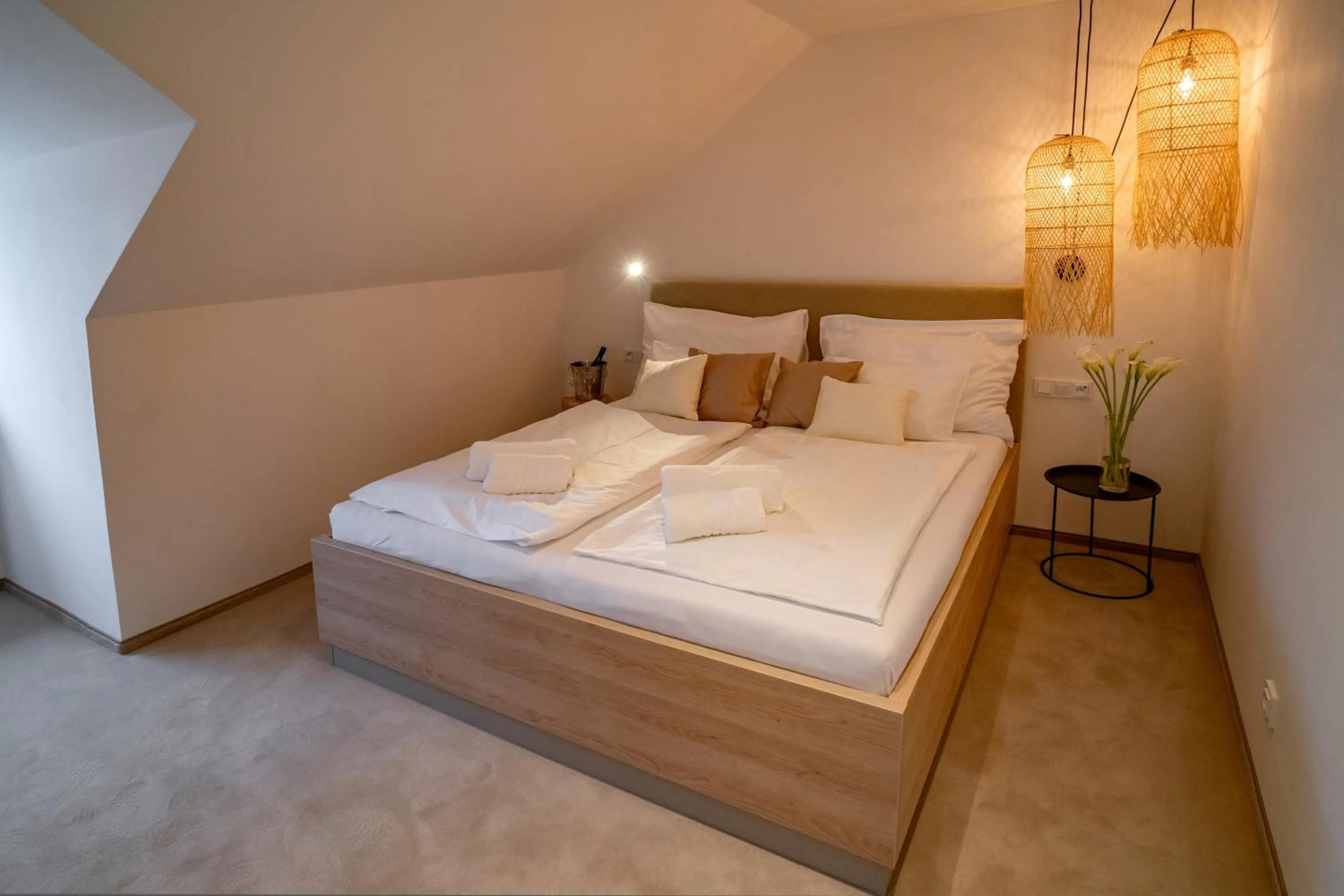 Bed in Hotel U Kaplicky