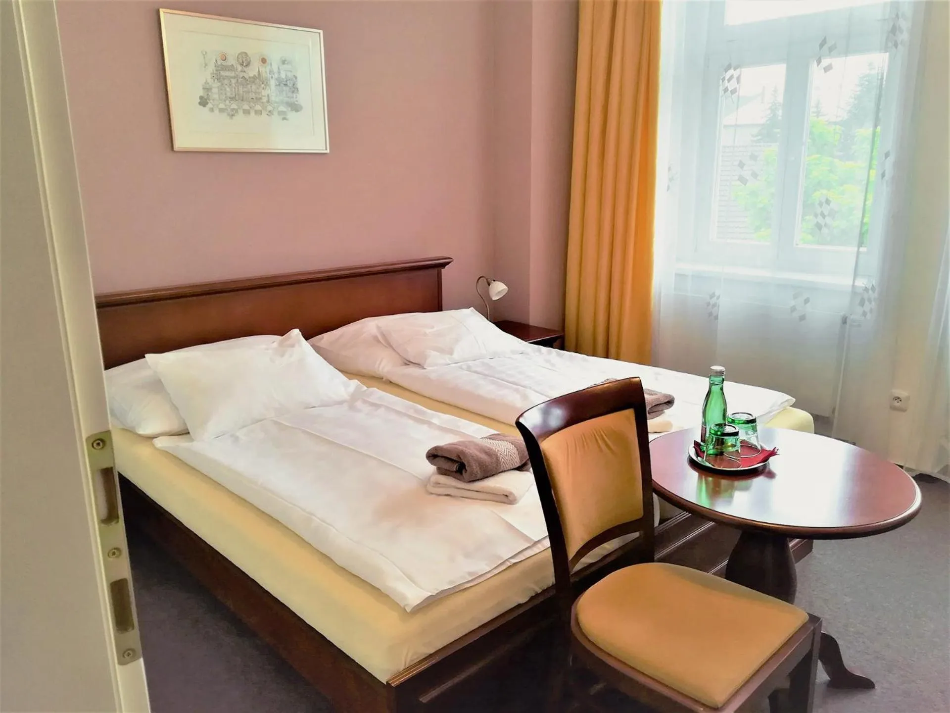 Bed in Hotel U Kaplicky