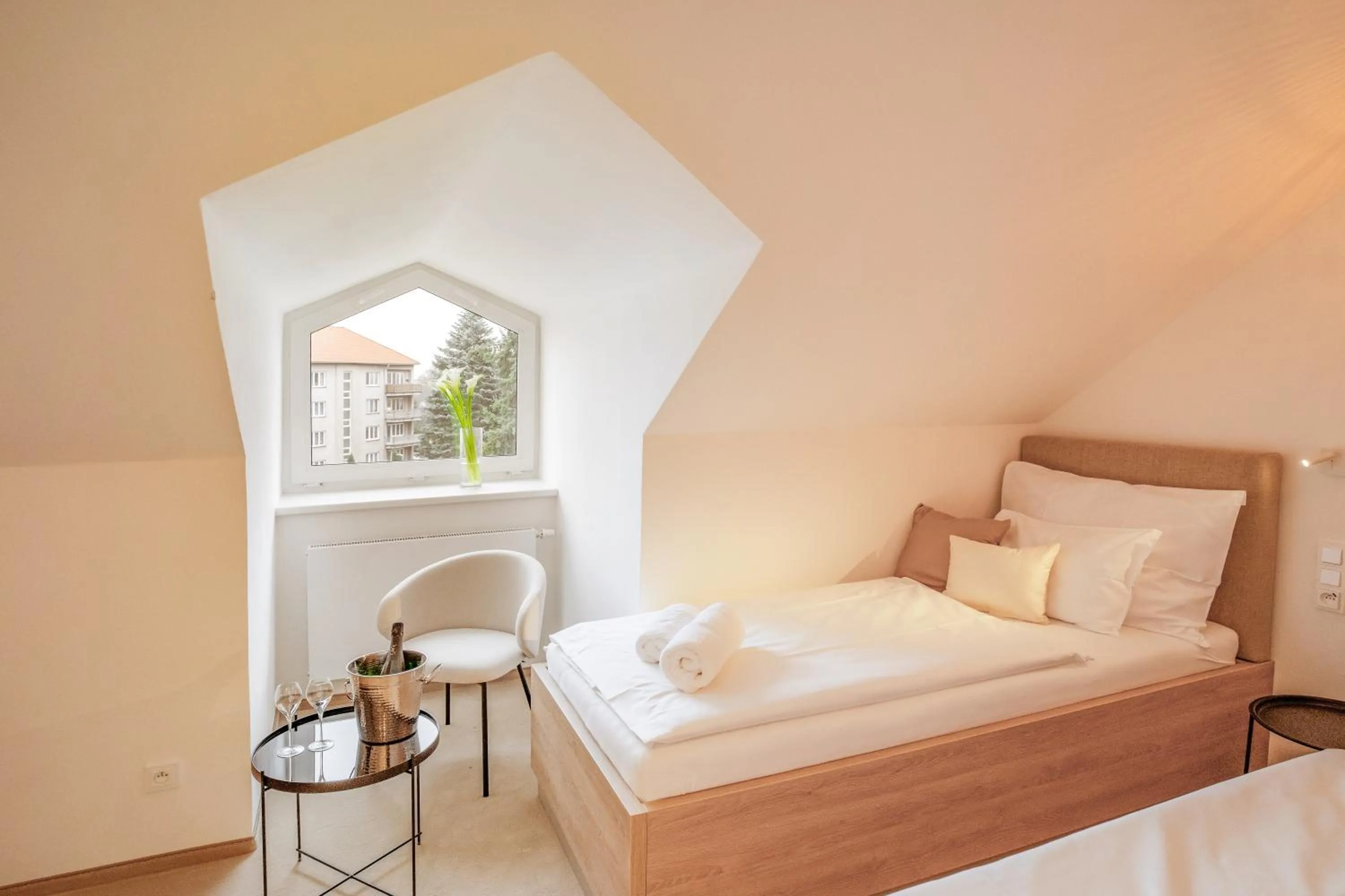 Bed in Hotel U Kaplicky