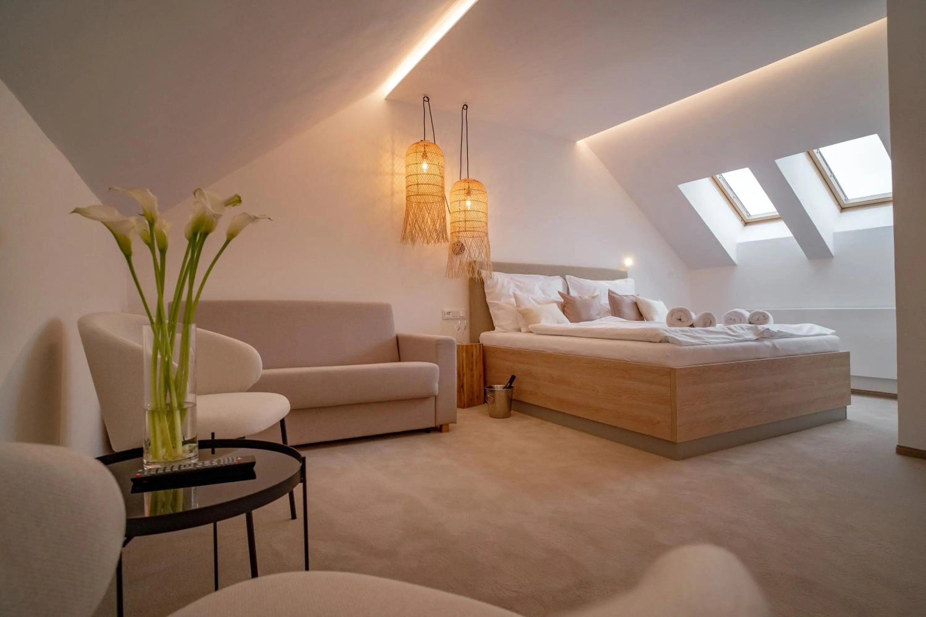 Bed in Hotel U Kaplicky