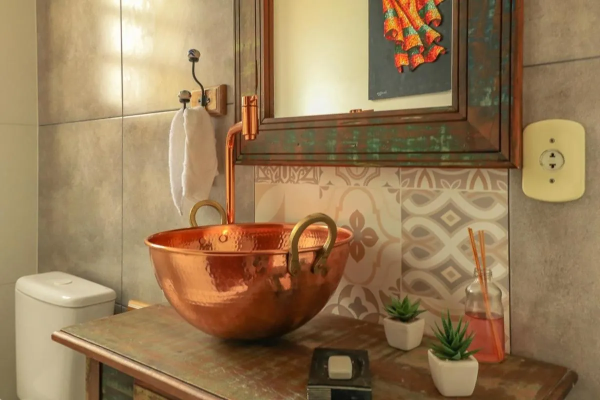 Bathroom in Pousada Catamara