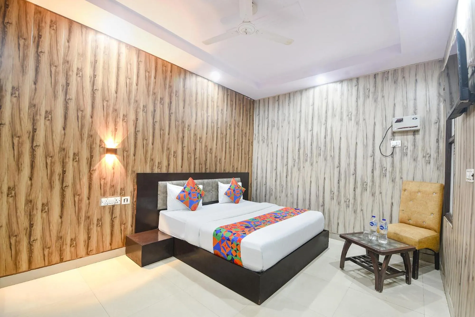 Bed in FabHotel Crown Residency