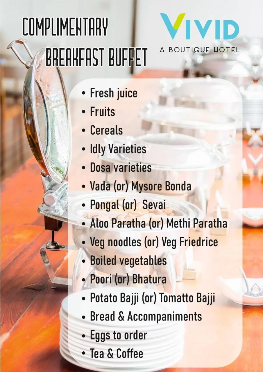 Buffet breakfast in Vivid A Boutique Hotel