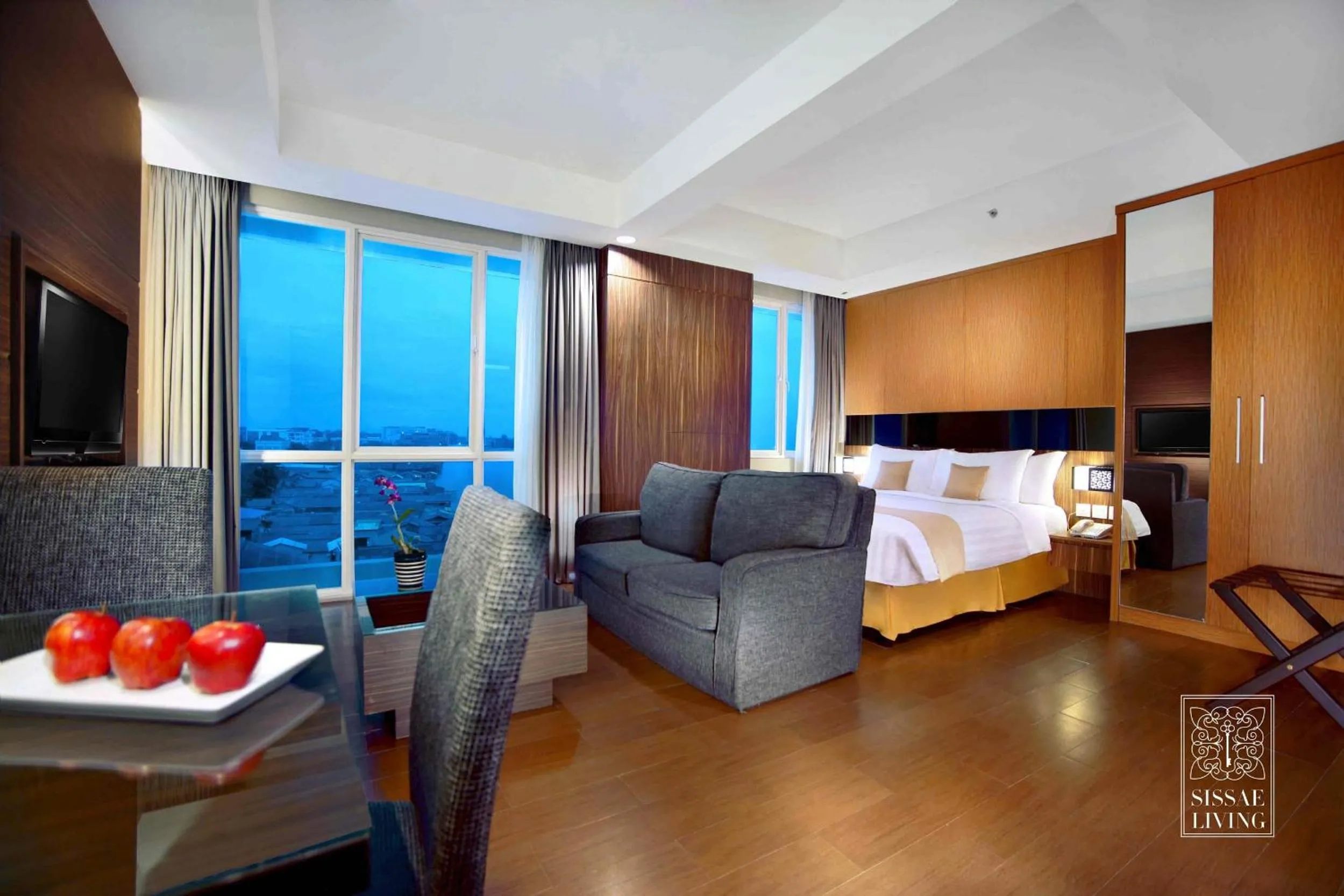 Bed in The Malibu Suites Balikpapan by Sissae Living