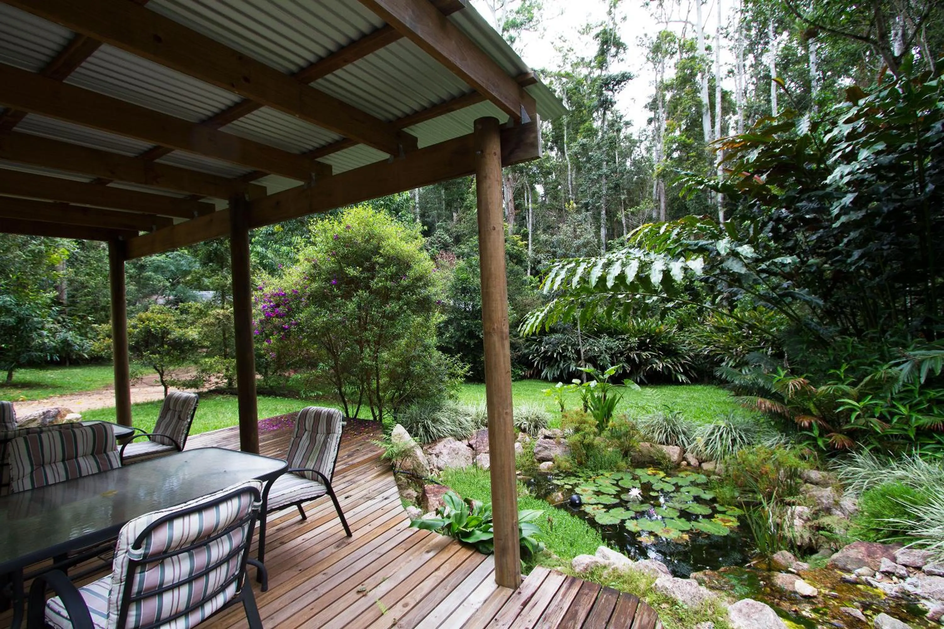 Balcony/Terrace in Crater Lakes Rainforest Cottages