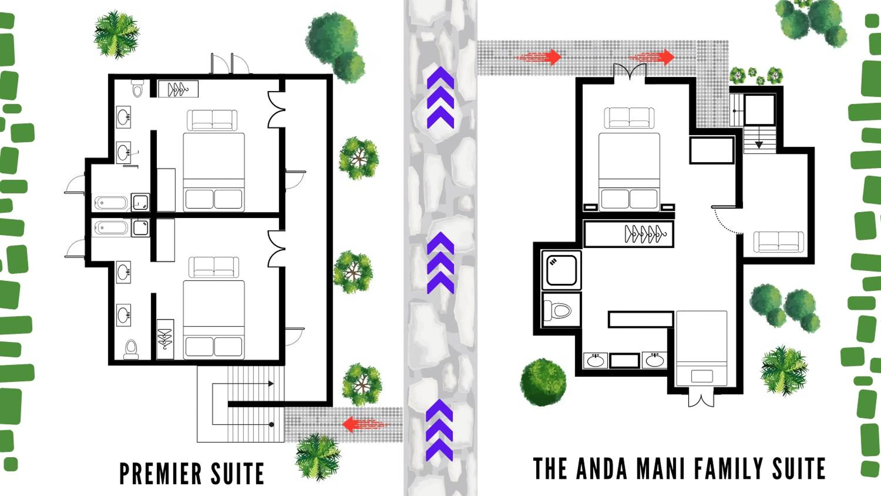 Floor plan in The Anda Mani Khaolak Beachfront Villas