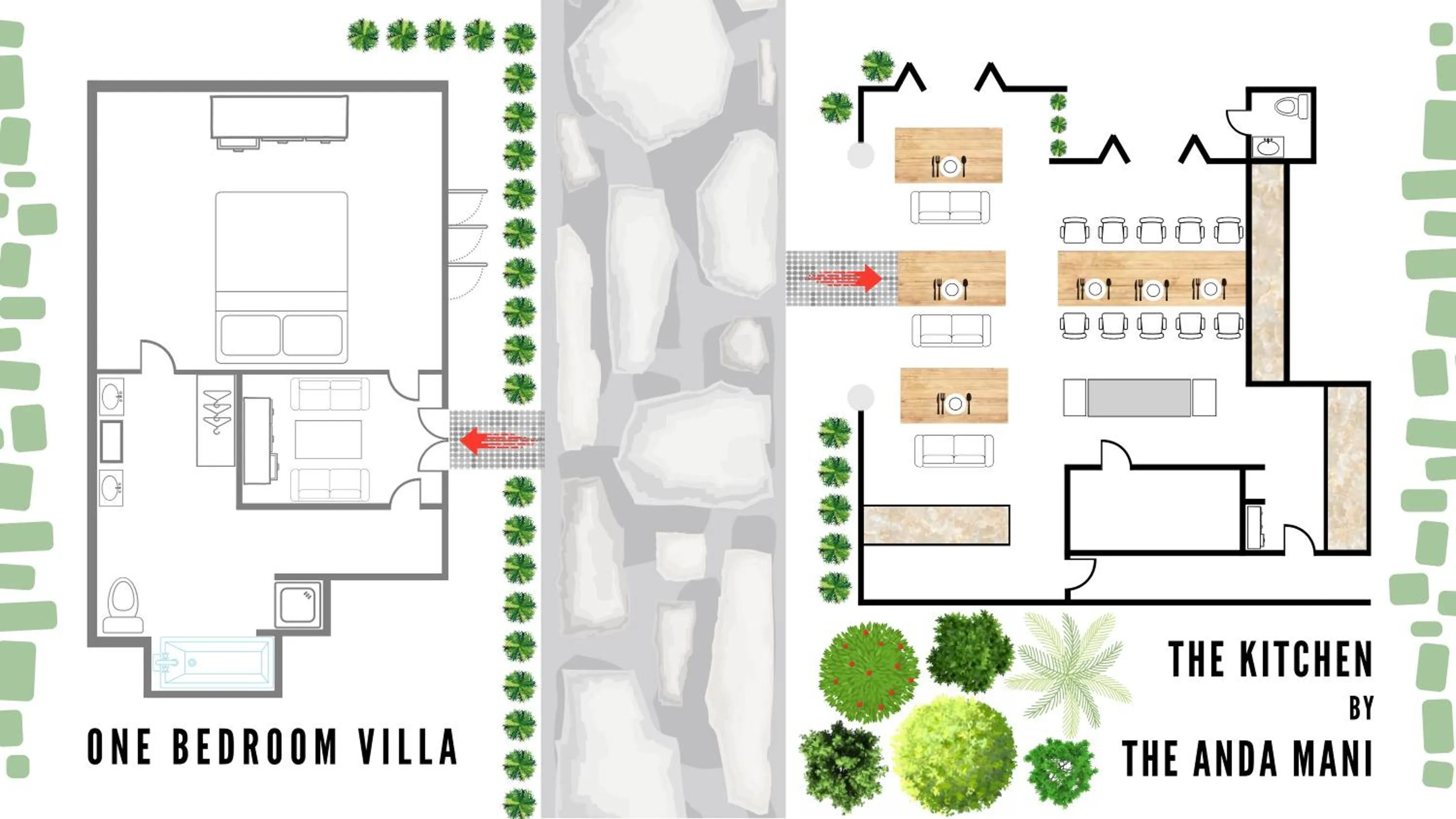 Floor plan in The Anda Mani Khaolak Beachfront Villas