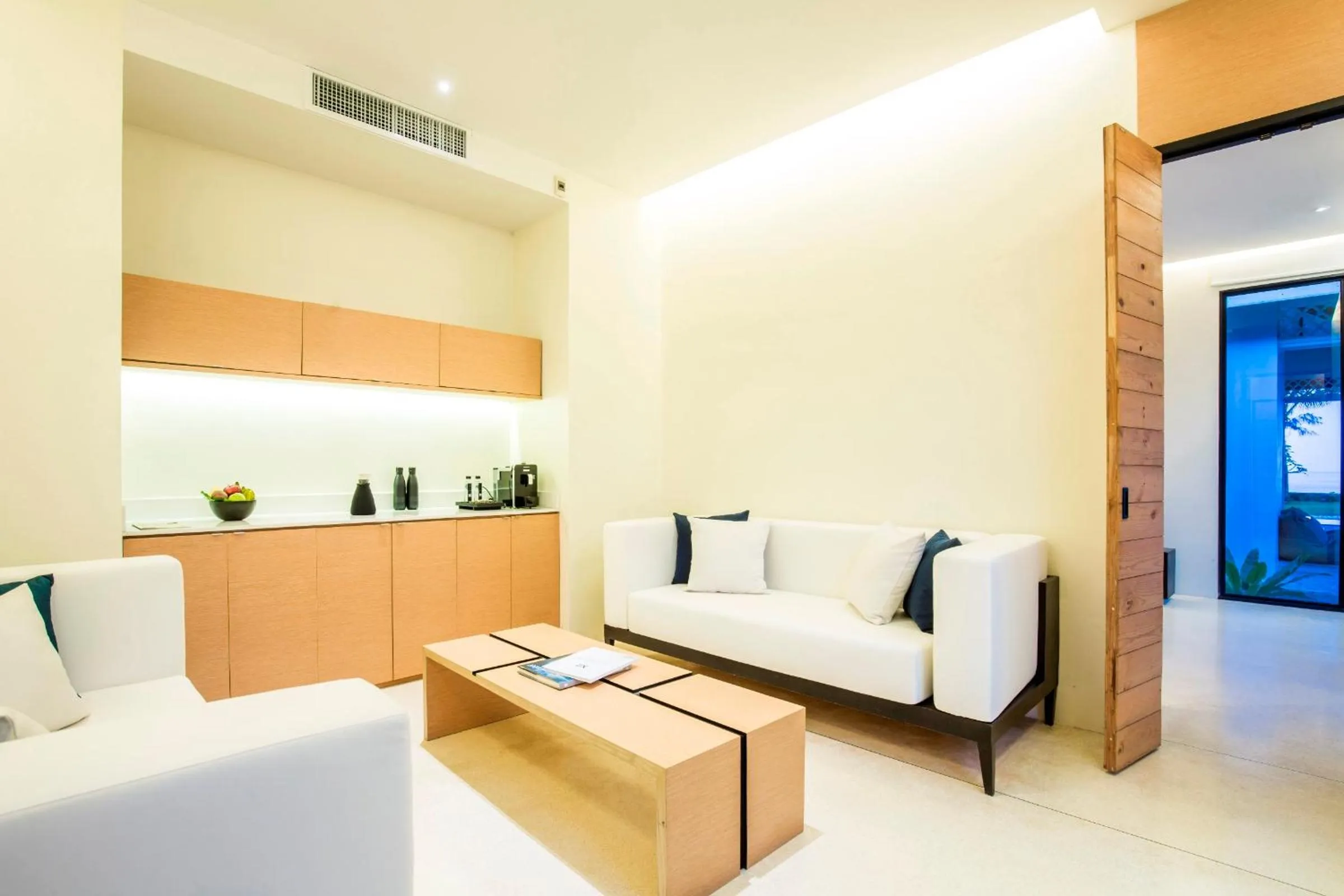 Living room, Bed in The Anda Mani Khaolak Beachfront Villas