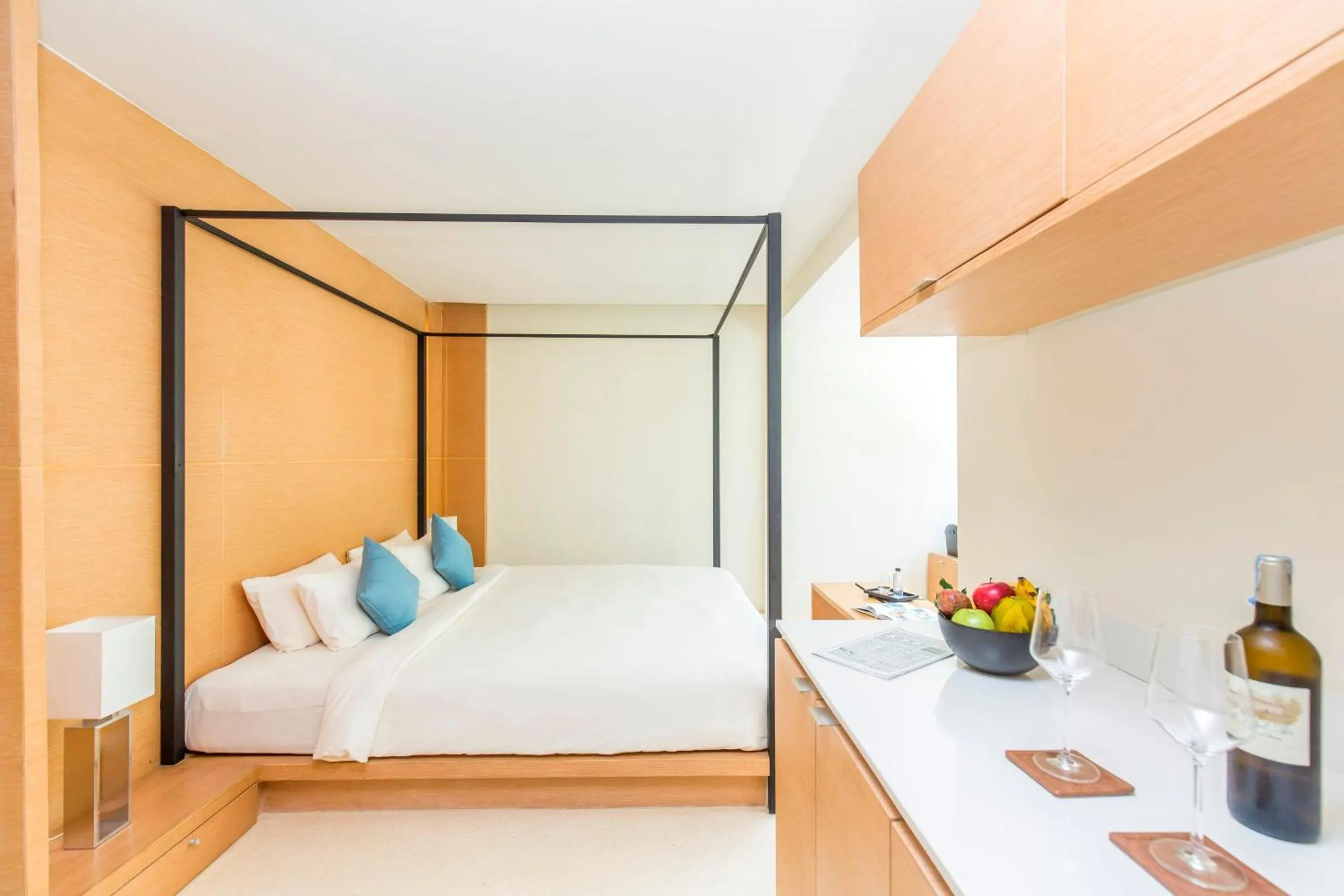 Bed in The Anda Mani Khaolak Beachfront Villas