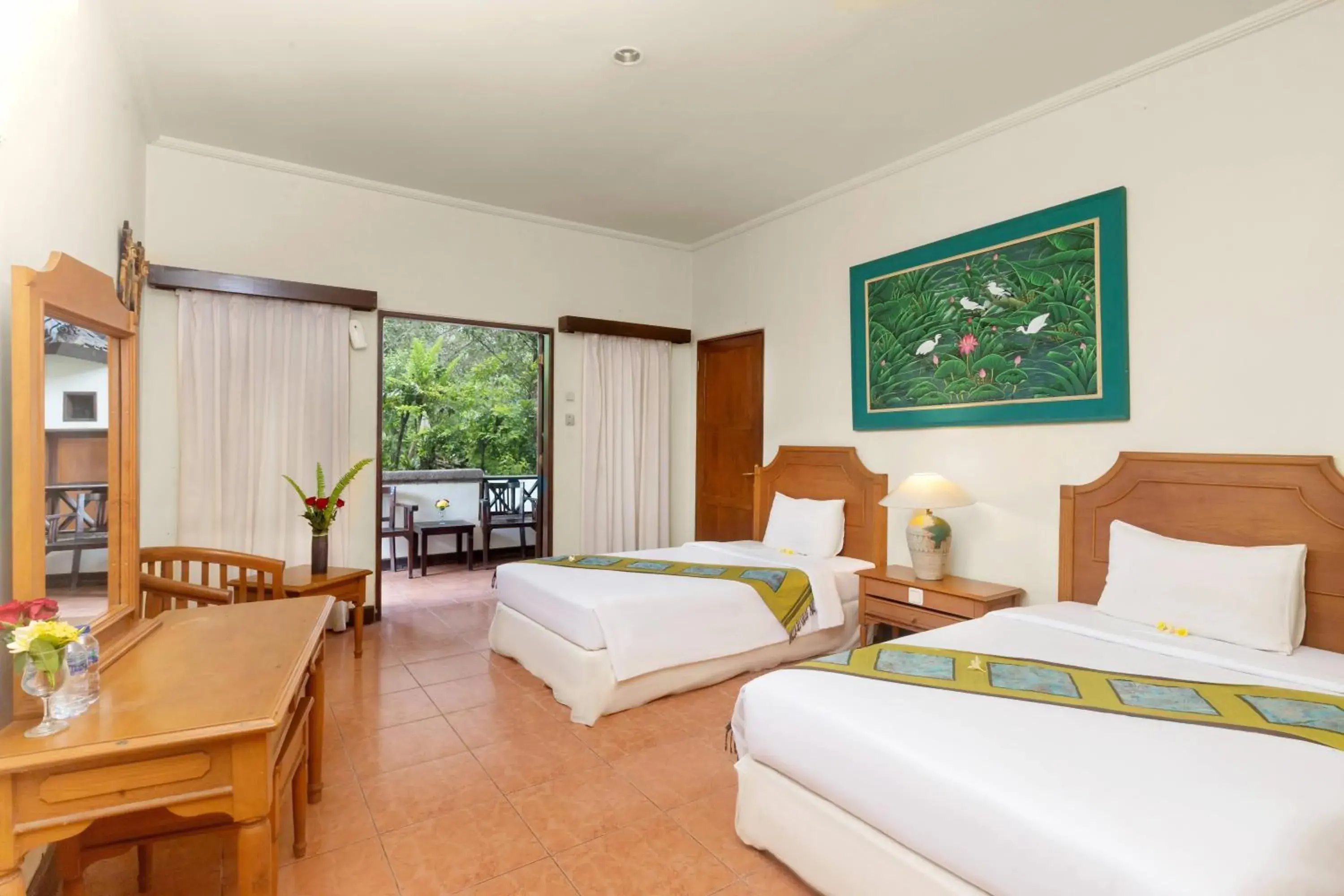 Deluxe Twin Room in Dewi Sinta Hotel and Restaurant Deluxe Twin Room in Dewi Sinta Hotel and Restaurant