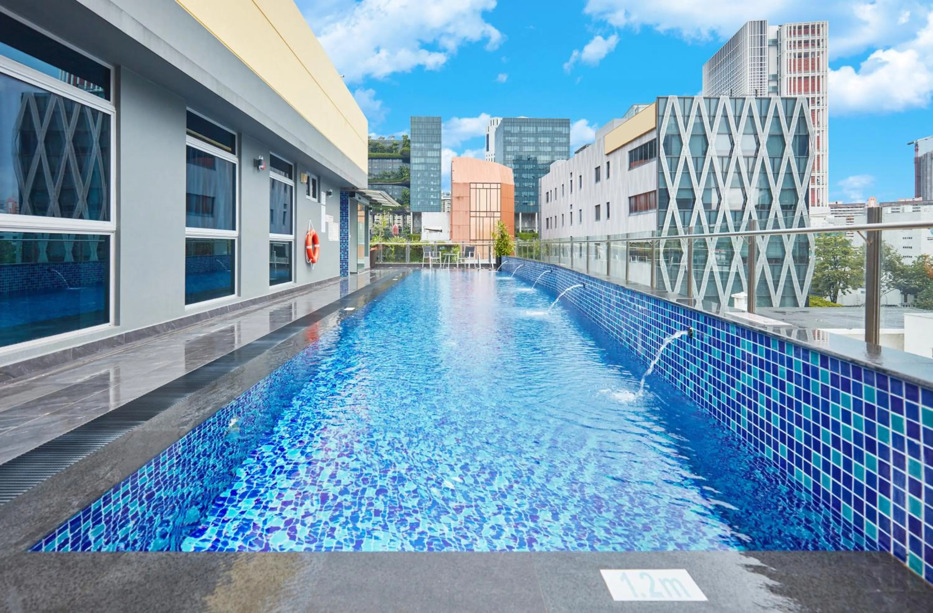 Swimming pool in ibis budget Singapore Clarke Quay