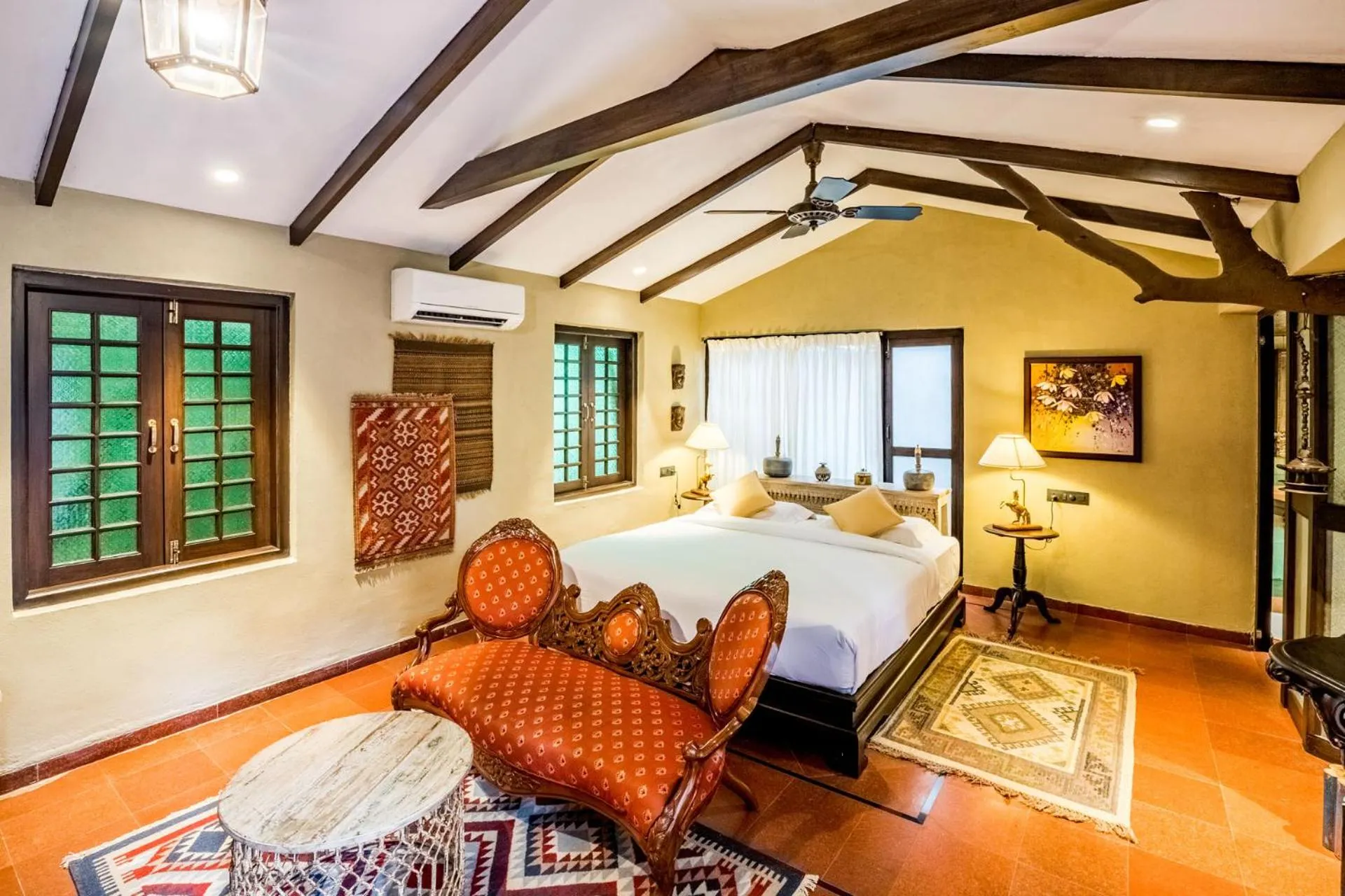 Bed in Ramsukh Resorts and Spa