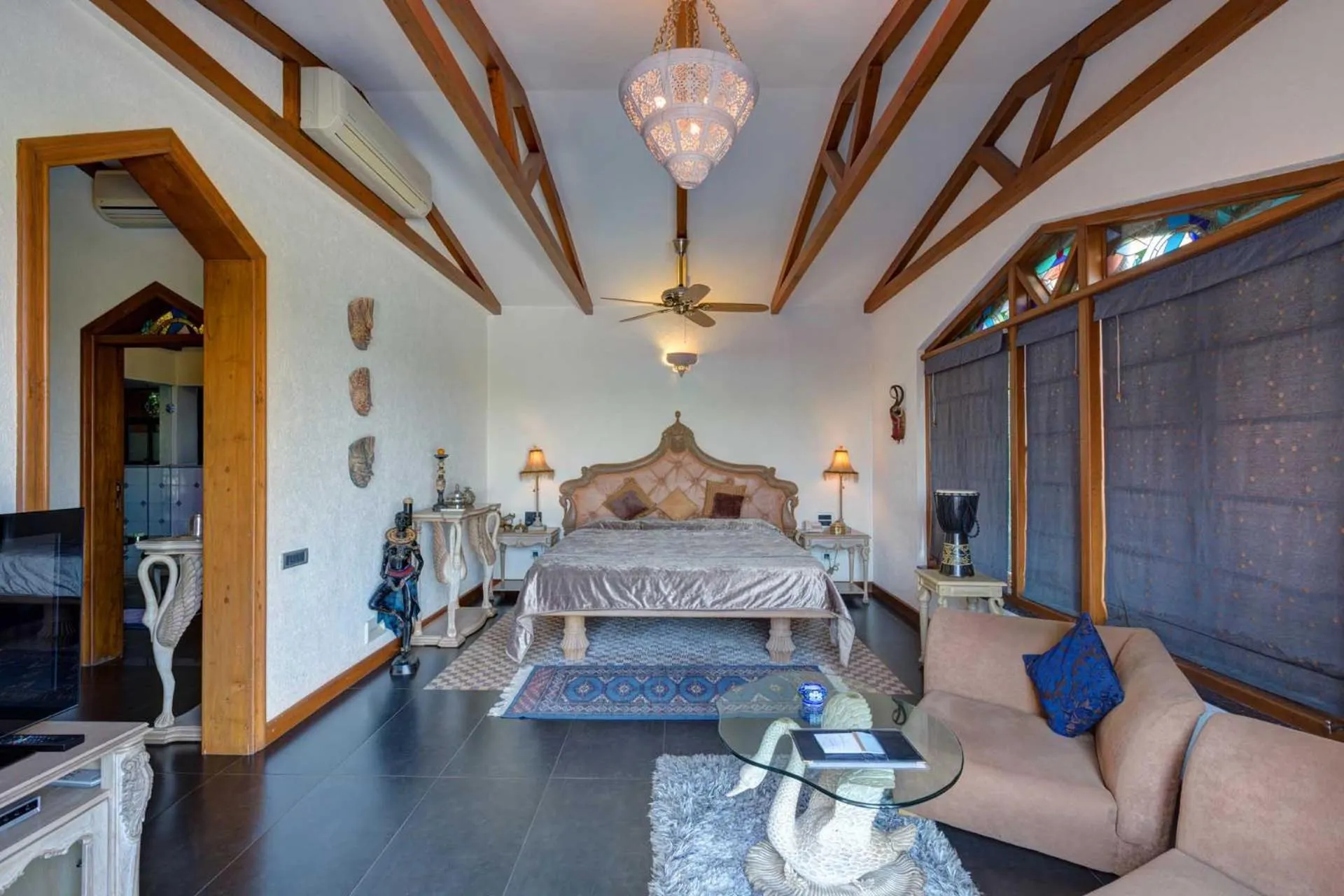 Bed in Ramsukh Resorts and Spa