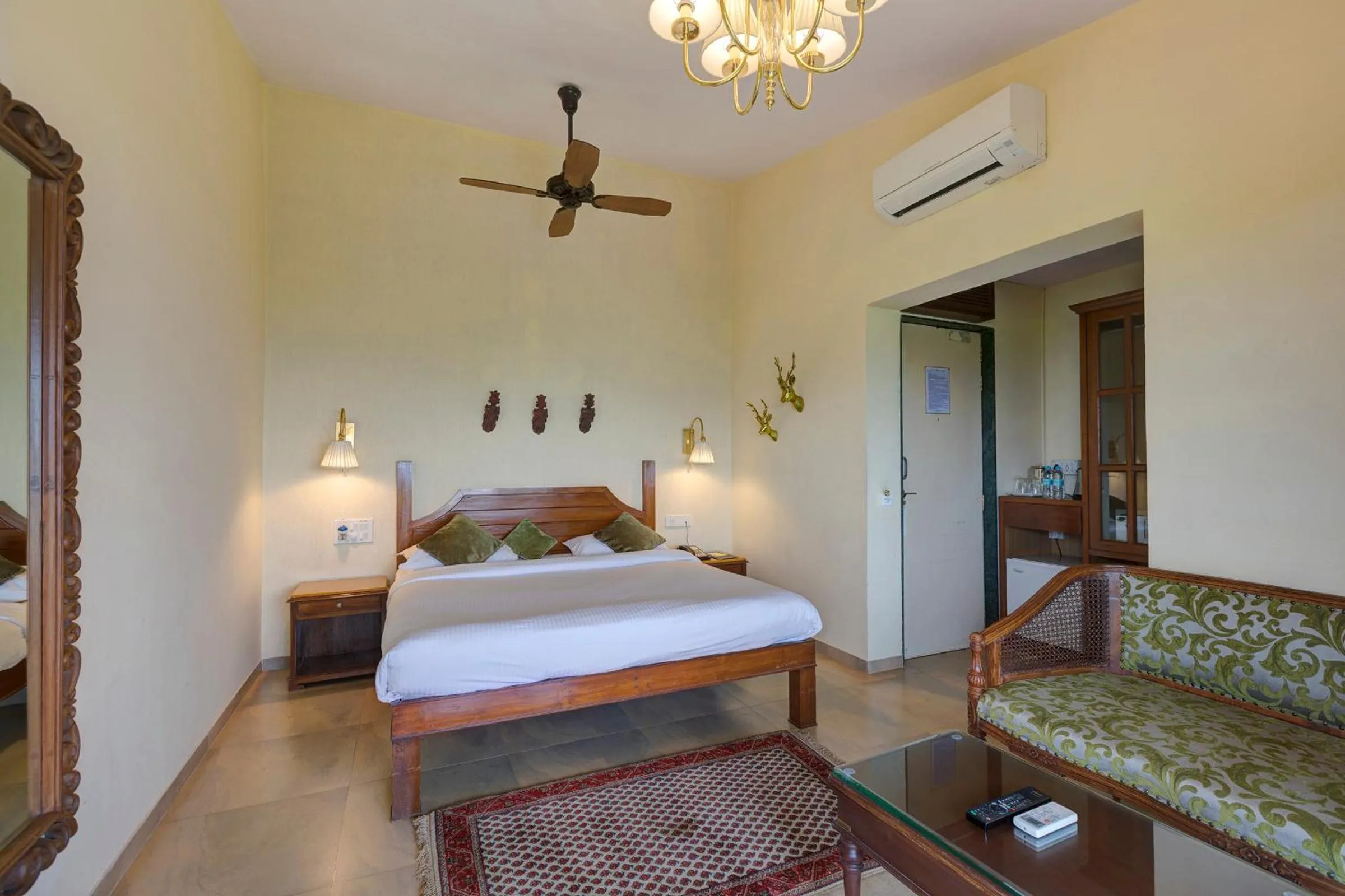 Bed in Ramsukh Resorts and Spa