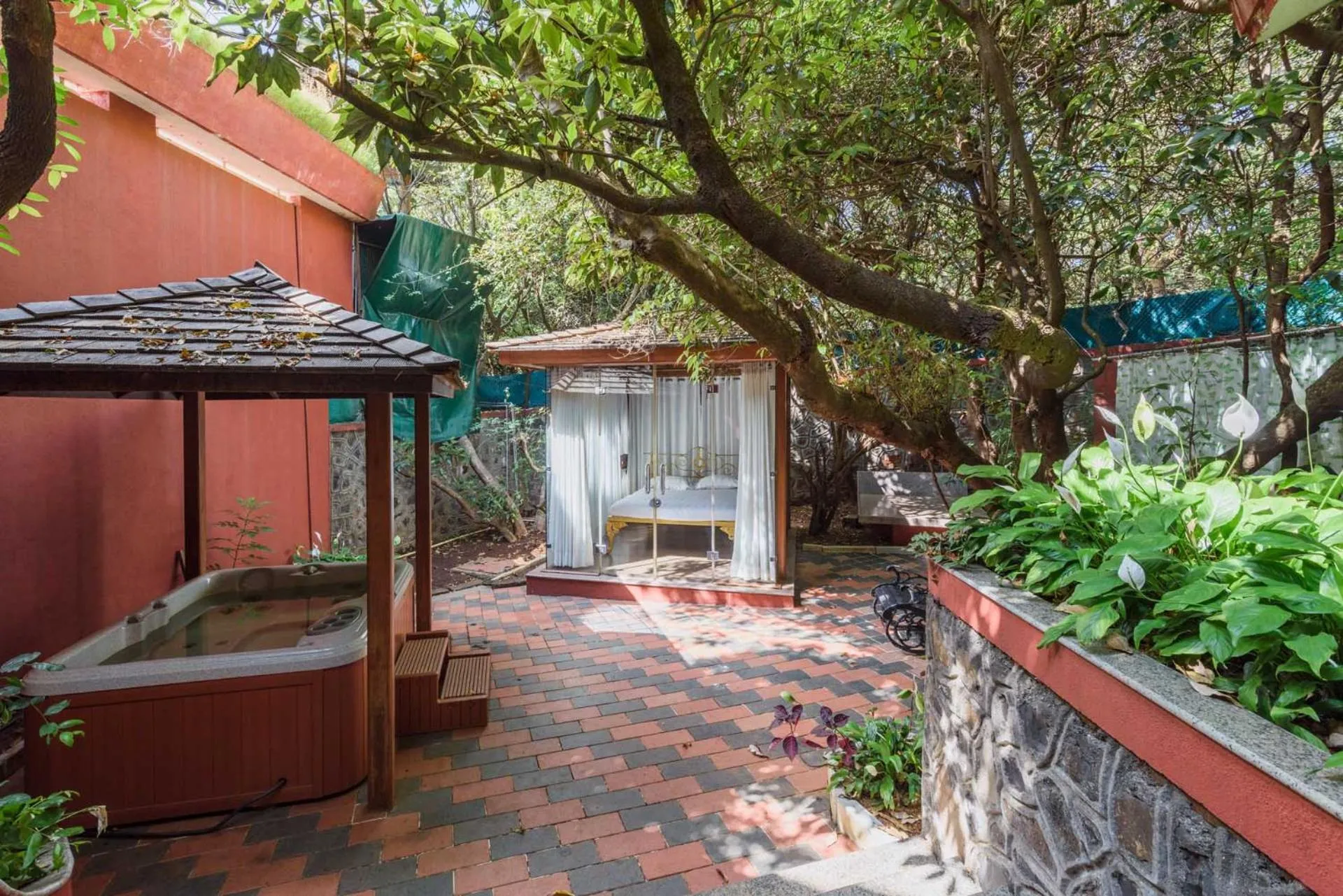 Bed in Ramsukh Resorts and Spa