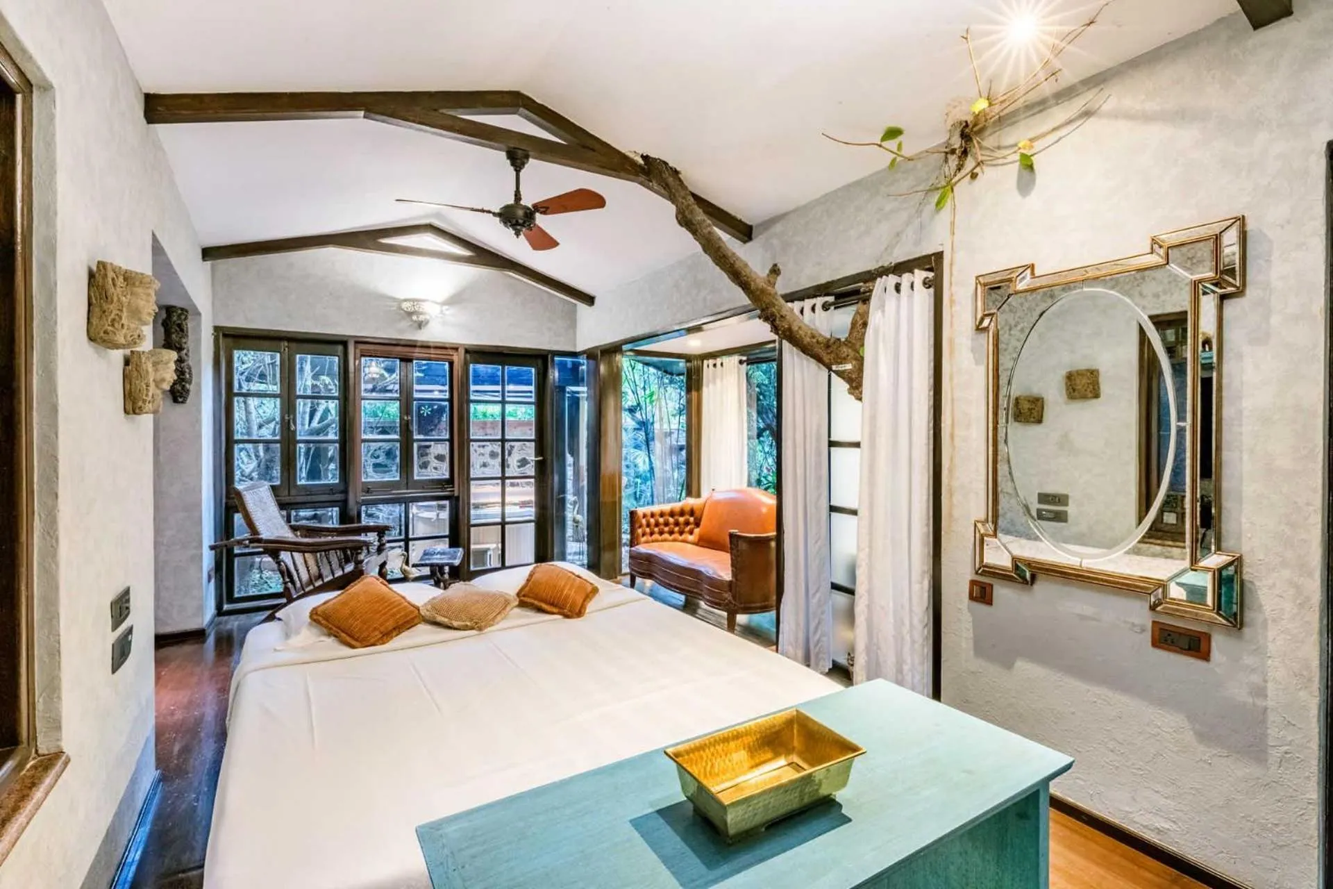 Bed in Ramsukh Resorts and Spa