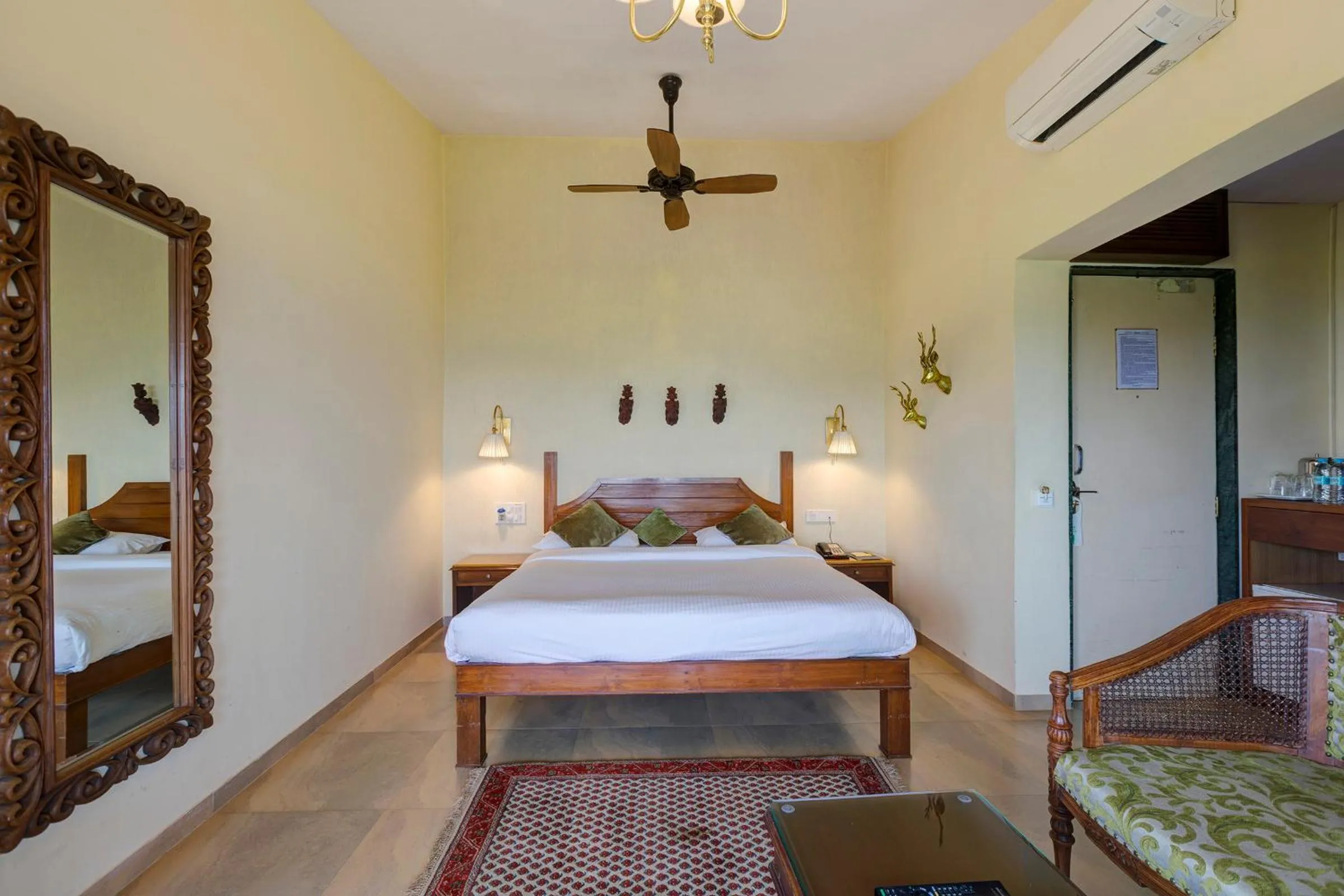 Bed in Ramsukh Resorts and Spa