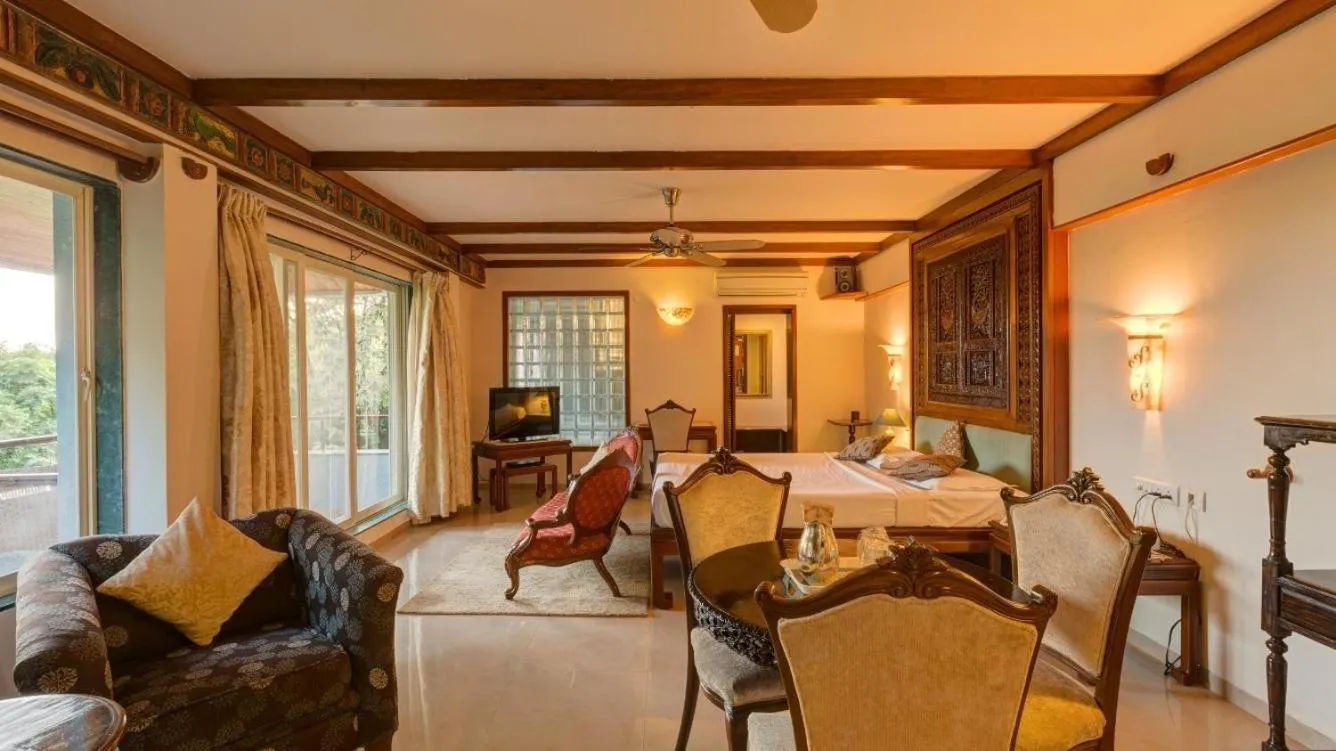 Bed in Ramsukh Resorts and Spa