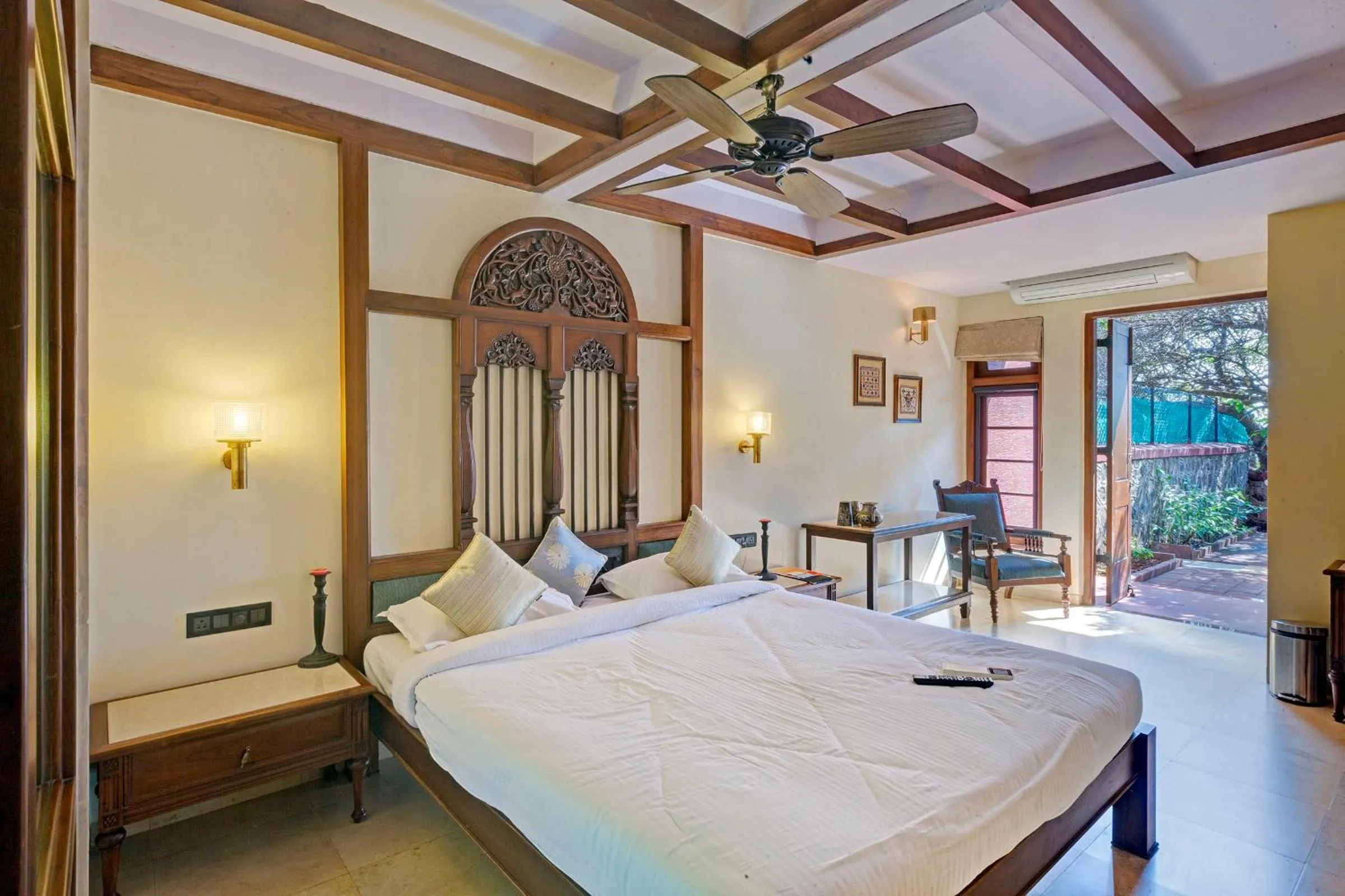 Bed in Ramsukh Resorts and Spa